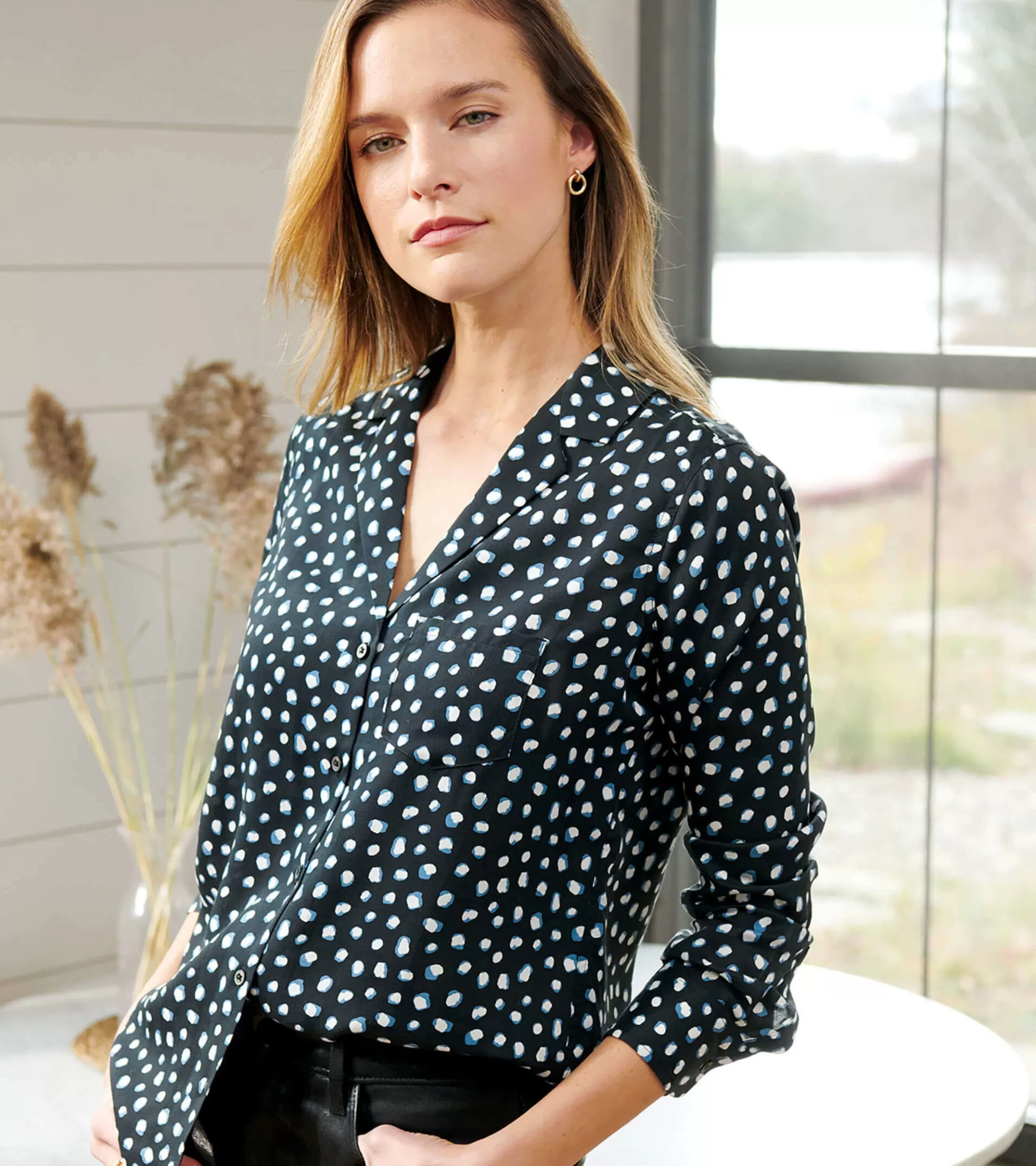 Hatley Ariane Shirt - Lots of Dots Hot