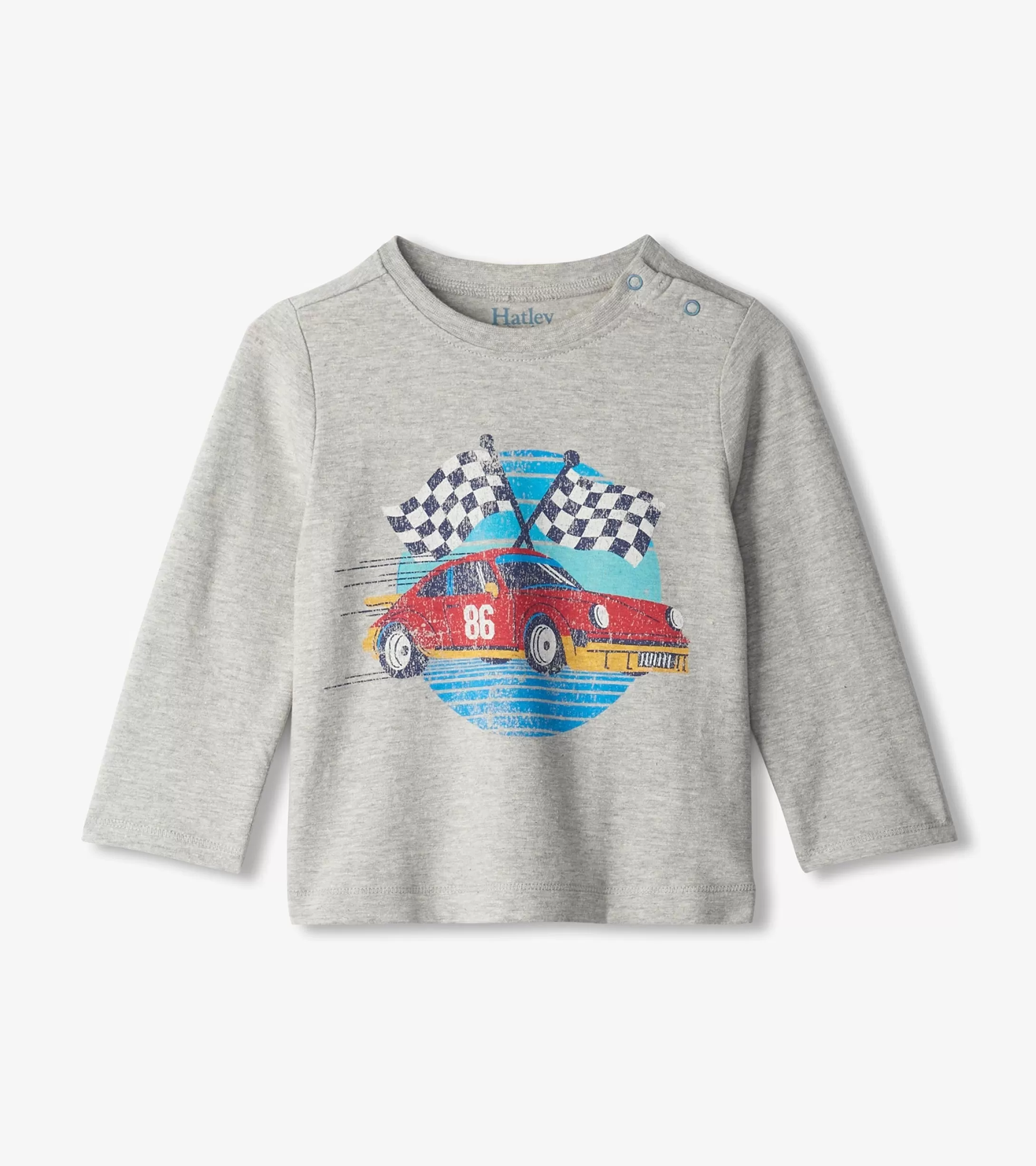 Hatley Baby & Toddler Boys Checkered Flag Long Sleeve T-Shirt Cheap