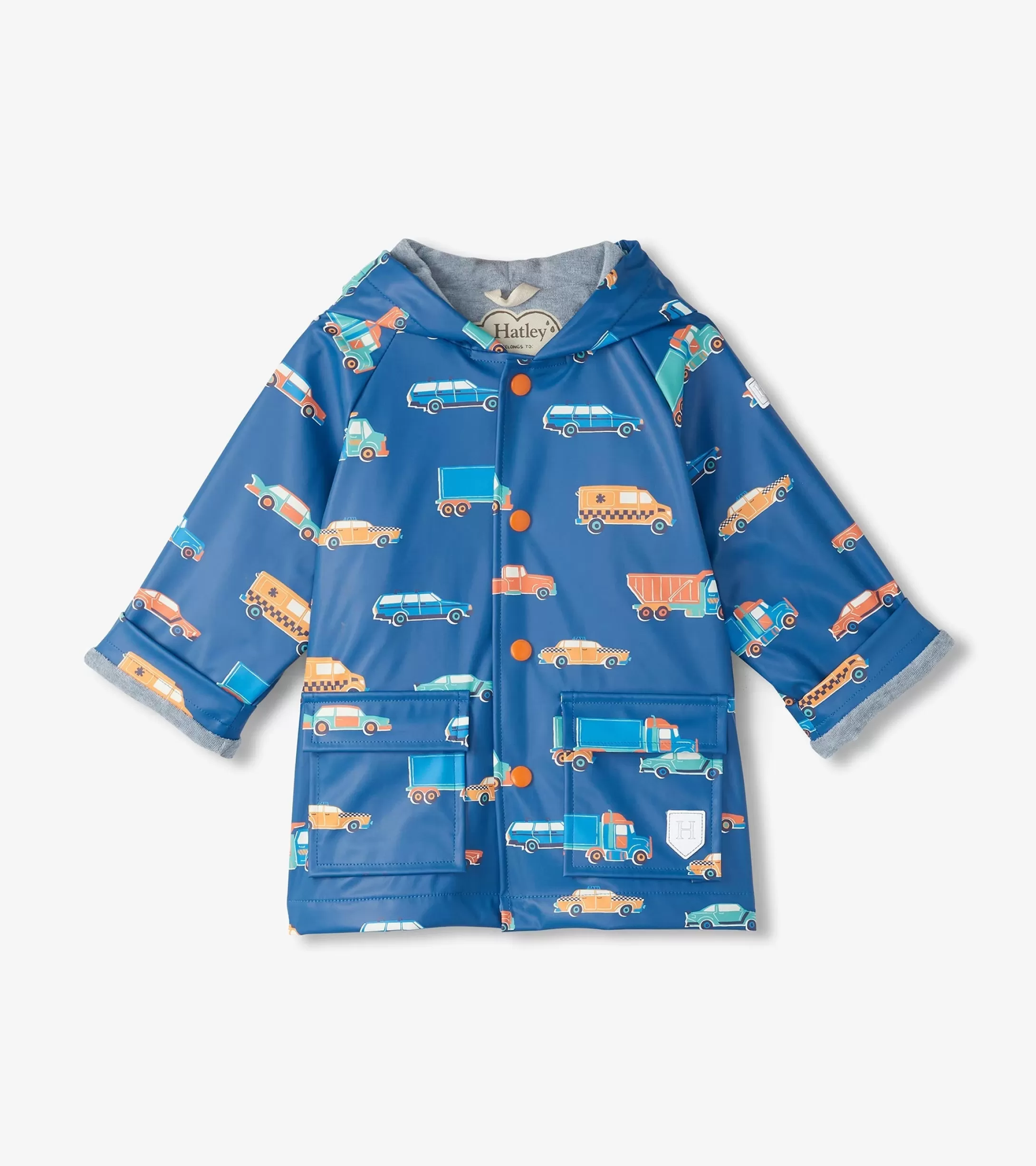 Hatley Baby & Toddler Boys Driving Cars Button-Up Rain Jacket Flash Sale