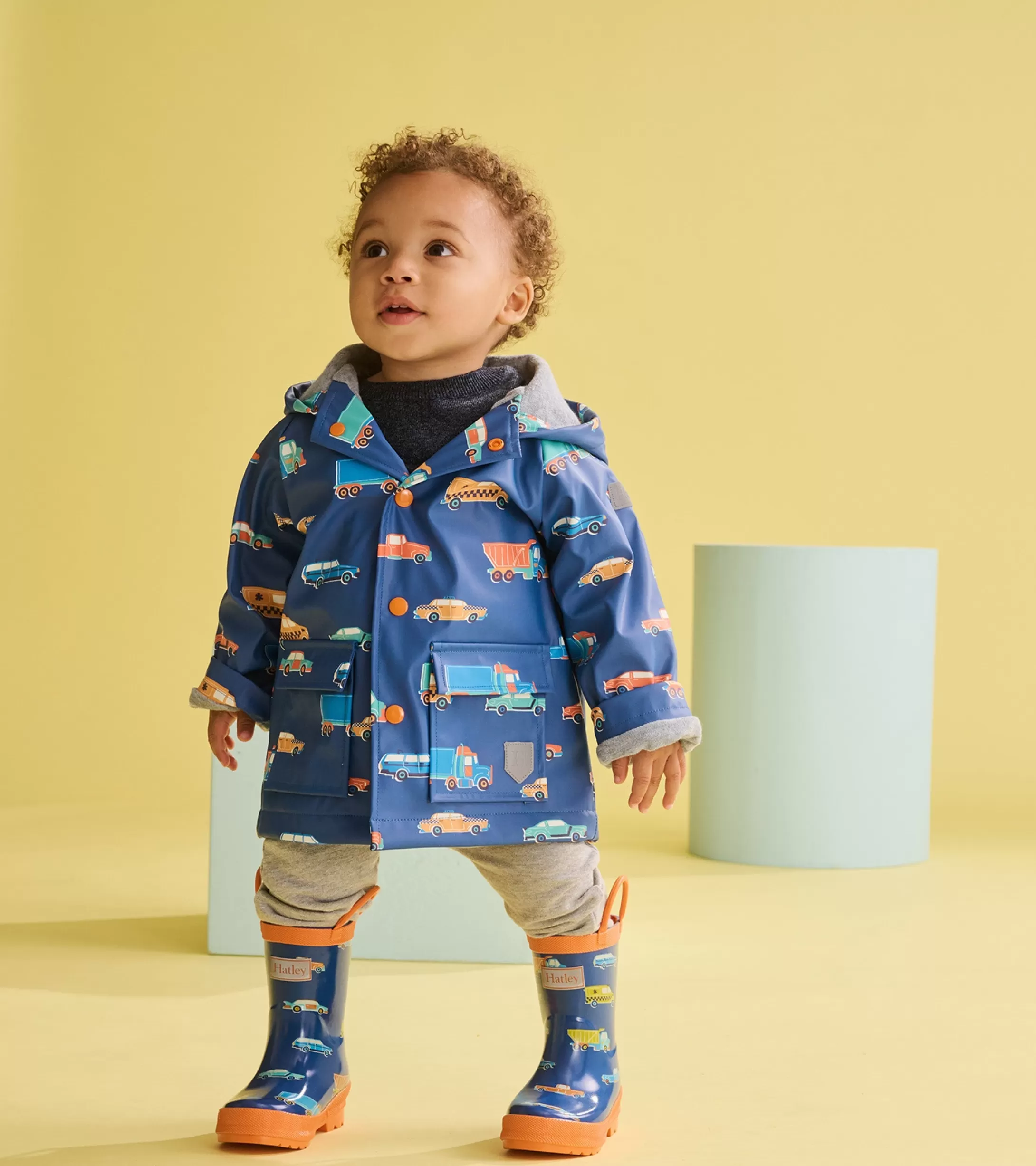 Hatley Baby & Toddler Boys Driving Cars Button-Up Rain Jacket Flash Sale