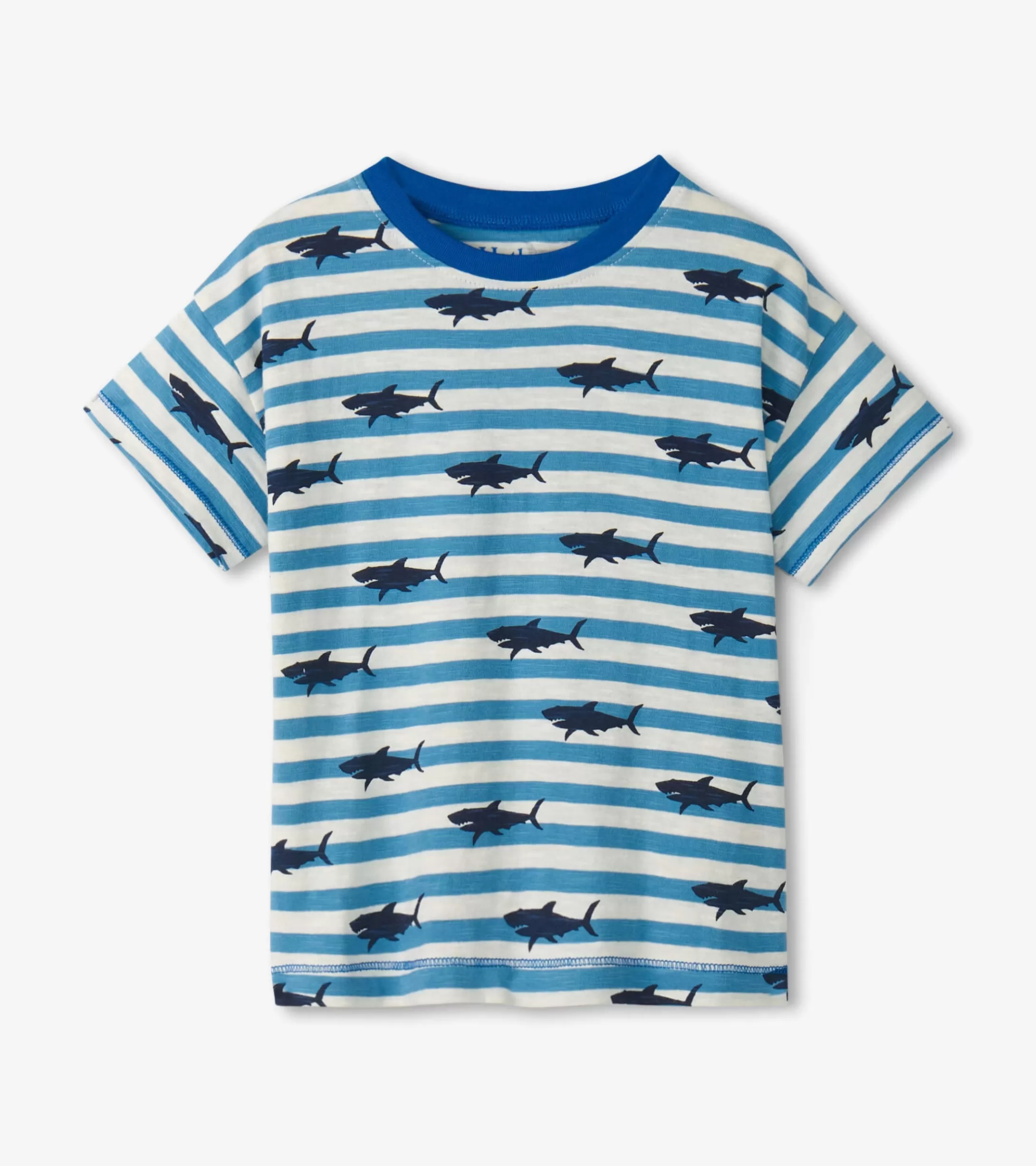 Hatley Baby & Toddler Boys Shark Stripes Slouchy Tee Cheap