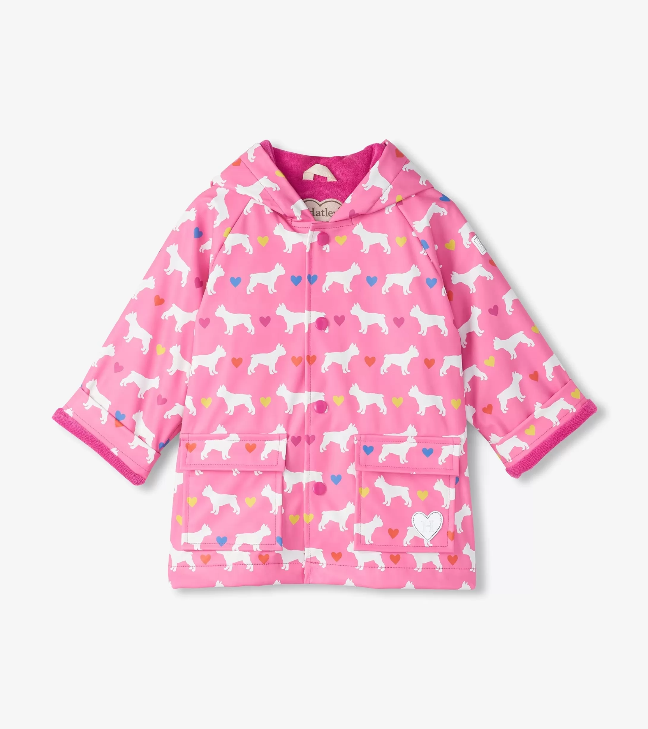 Hatley Baby & Toddler Girls French Bulldogs Button-Up Rain Jacket Store