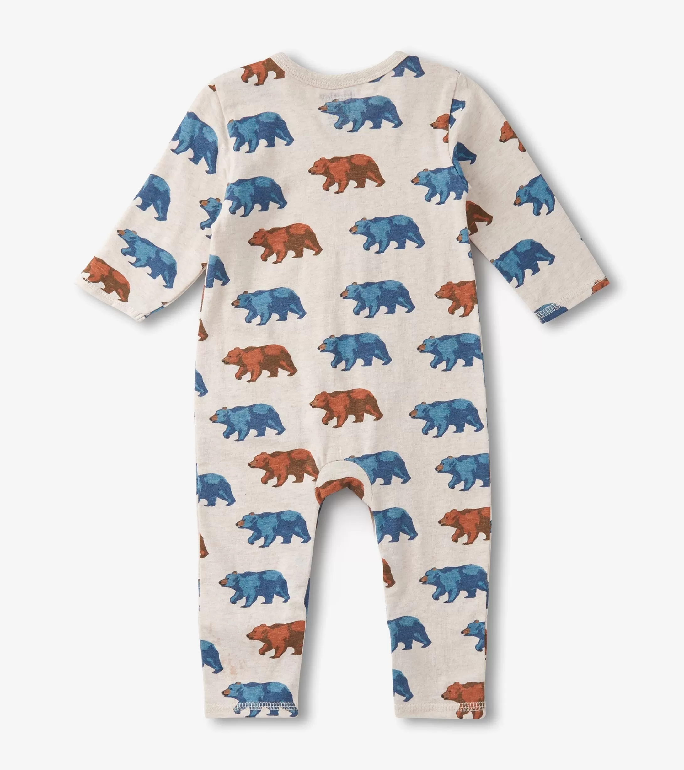 Hatley Baby Boys Bluestone Bears Long Sleeve Romper New