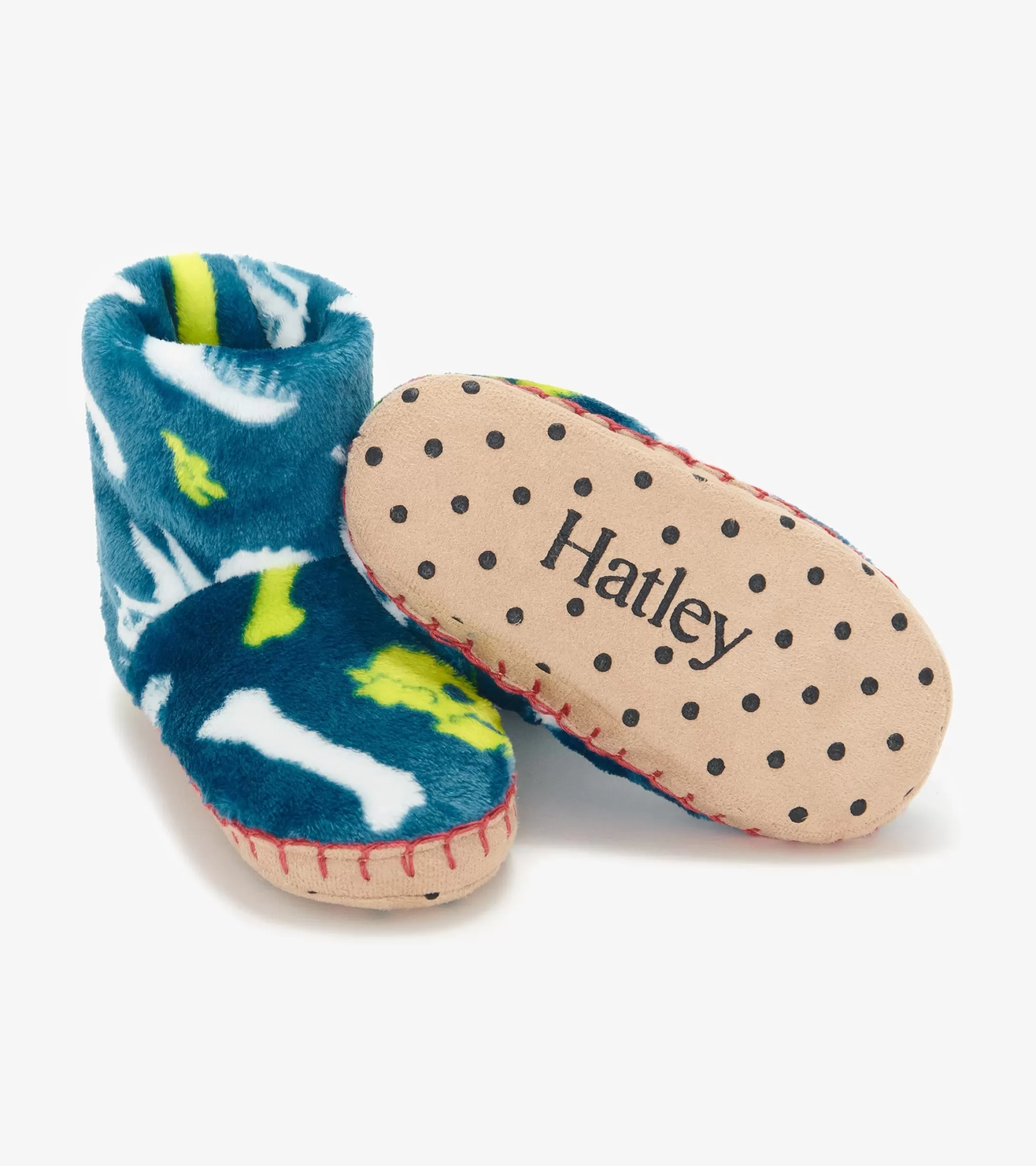 Hatley Baby Boys Dino Fossils Fleece Slippers Outlet