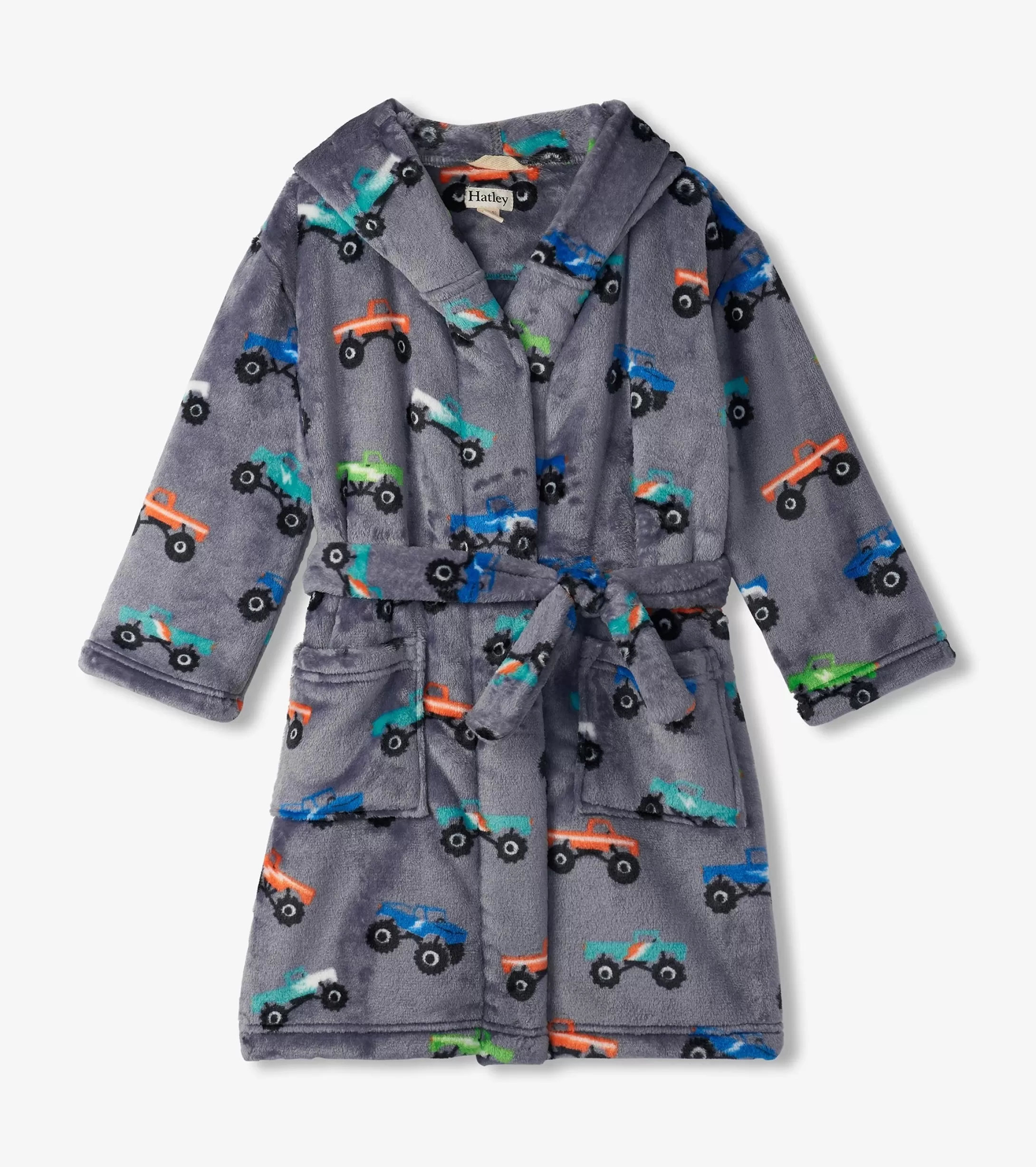 Hatley Baby Boys Monster Trucks Fleece Robe Clearance