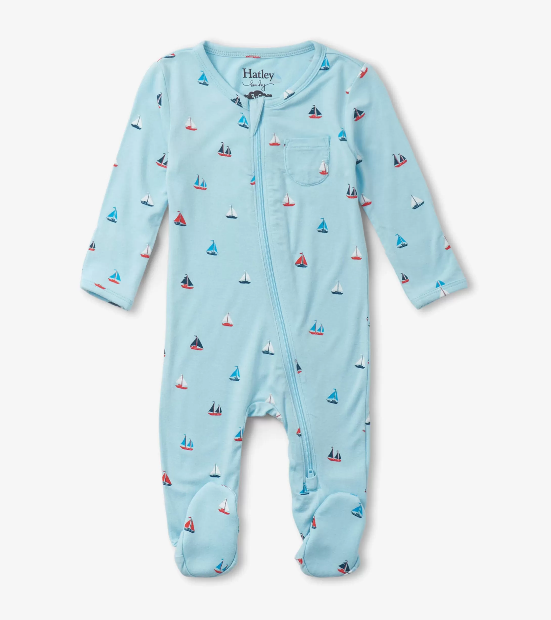 Hatley Baby Boys Tiny Sailboats Footed Sleeper Store