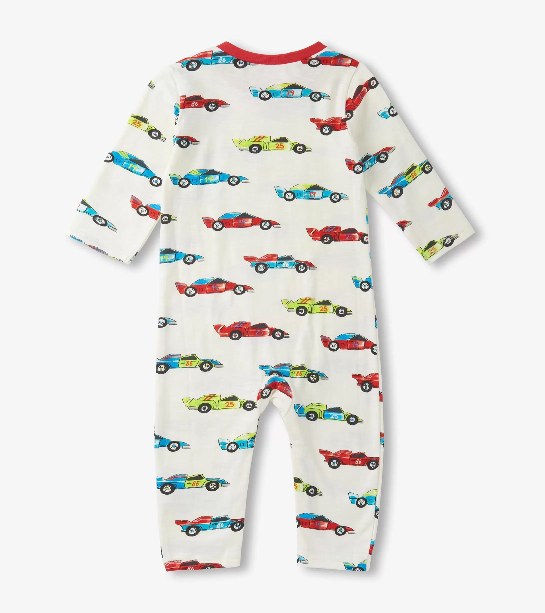 Hatley Baby Boys Water Colour Racecars Long Sleeve Romper Flash Sale