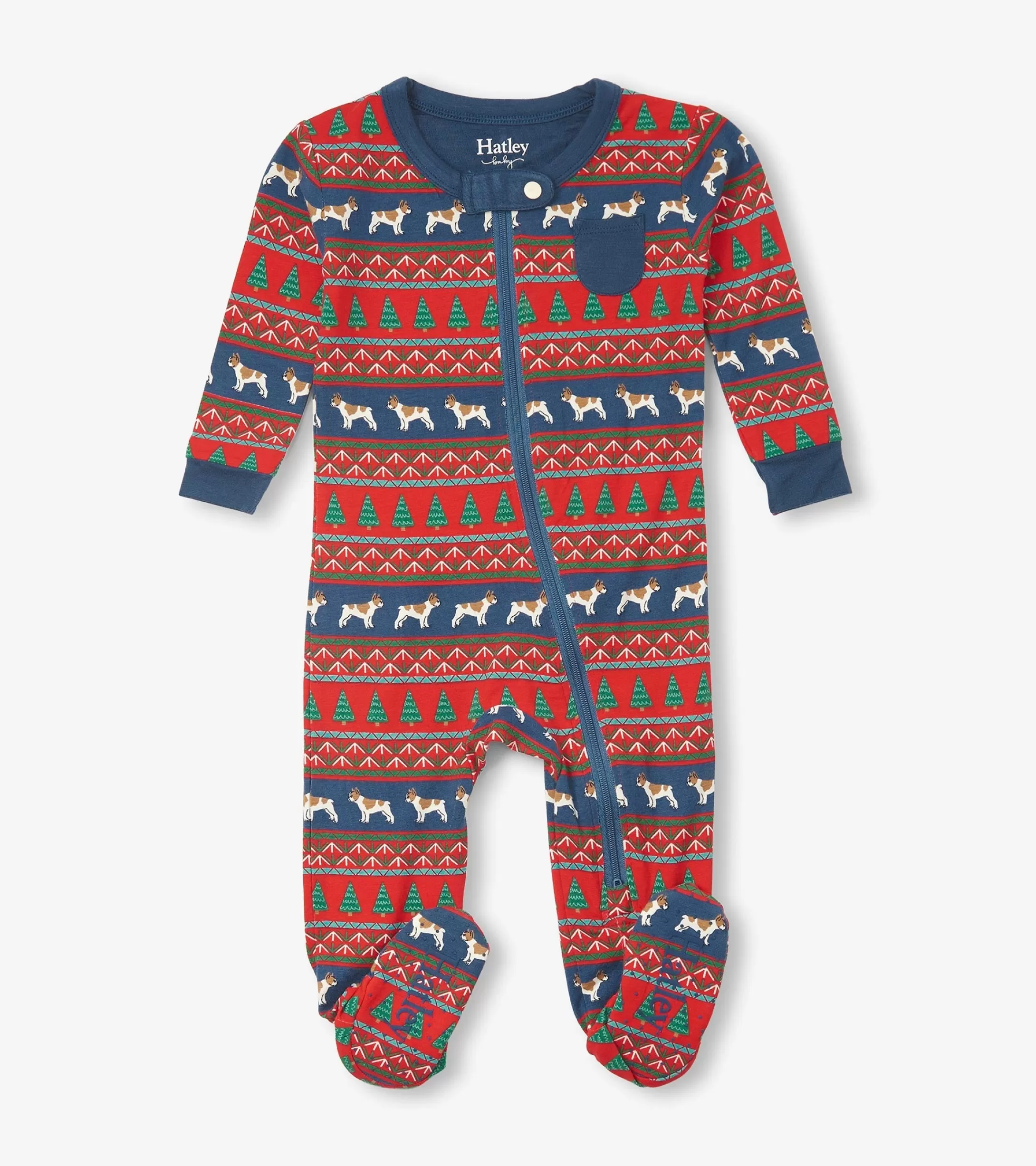 Hatley Baby Bulldog Fair Isle Bamboo Footed Sleeper Outlet