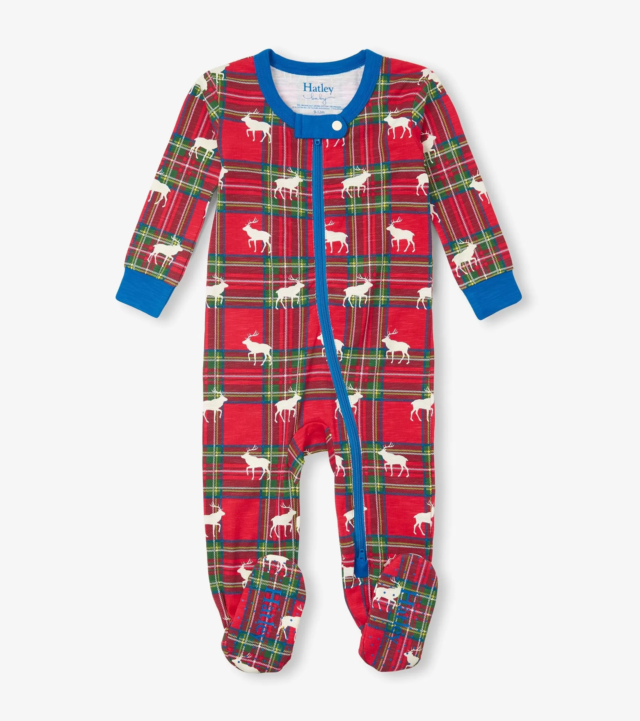 Hatley Baby Elk Plaid Cotton Footed Sleeper Best