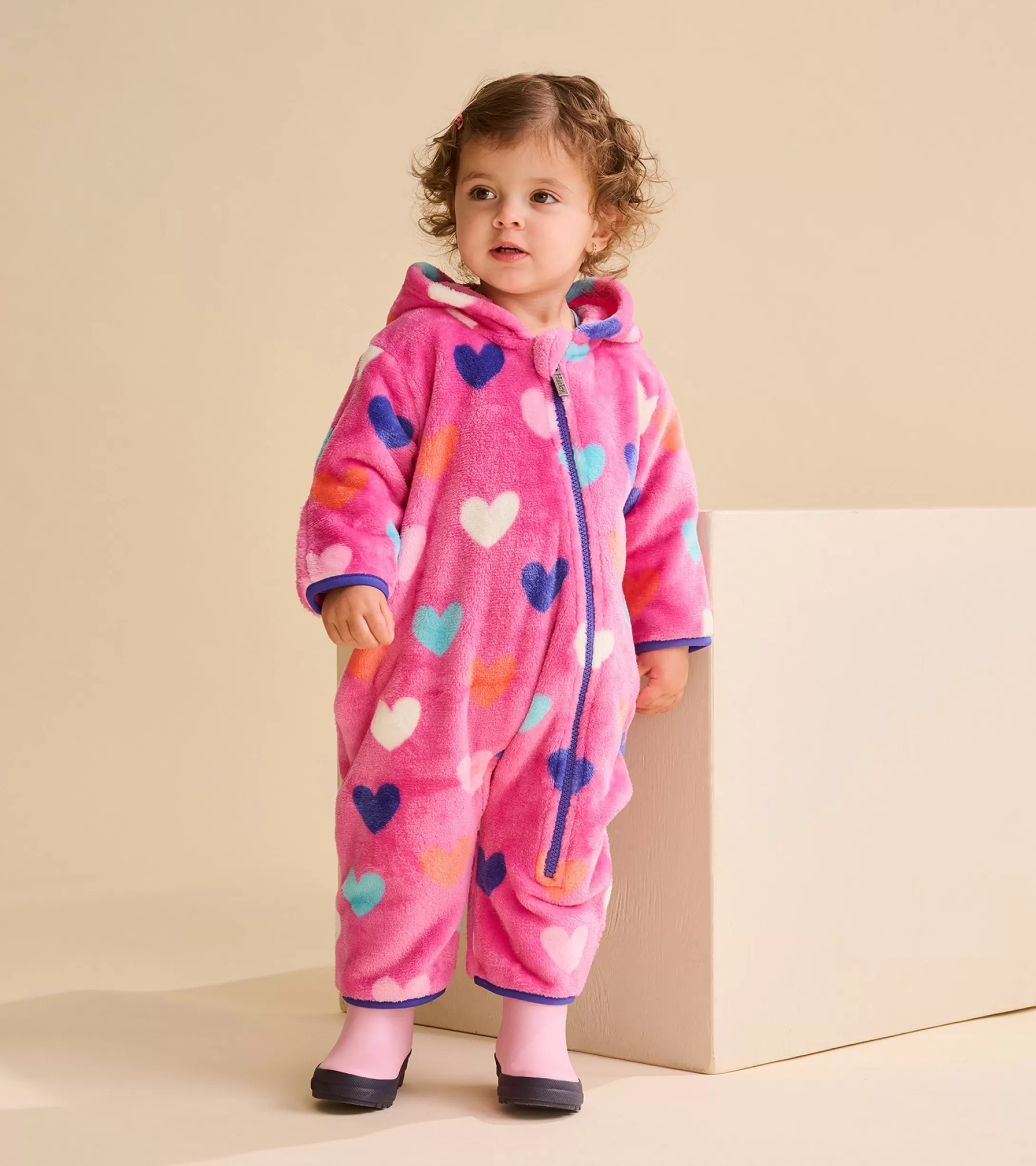 Hatley Baby Girls Hearts Fleece Suit Flash Sale