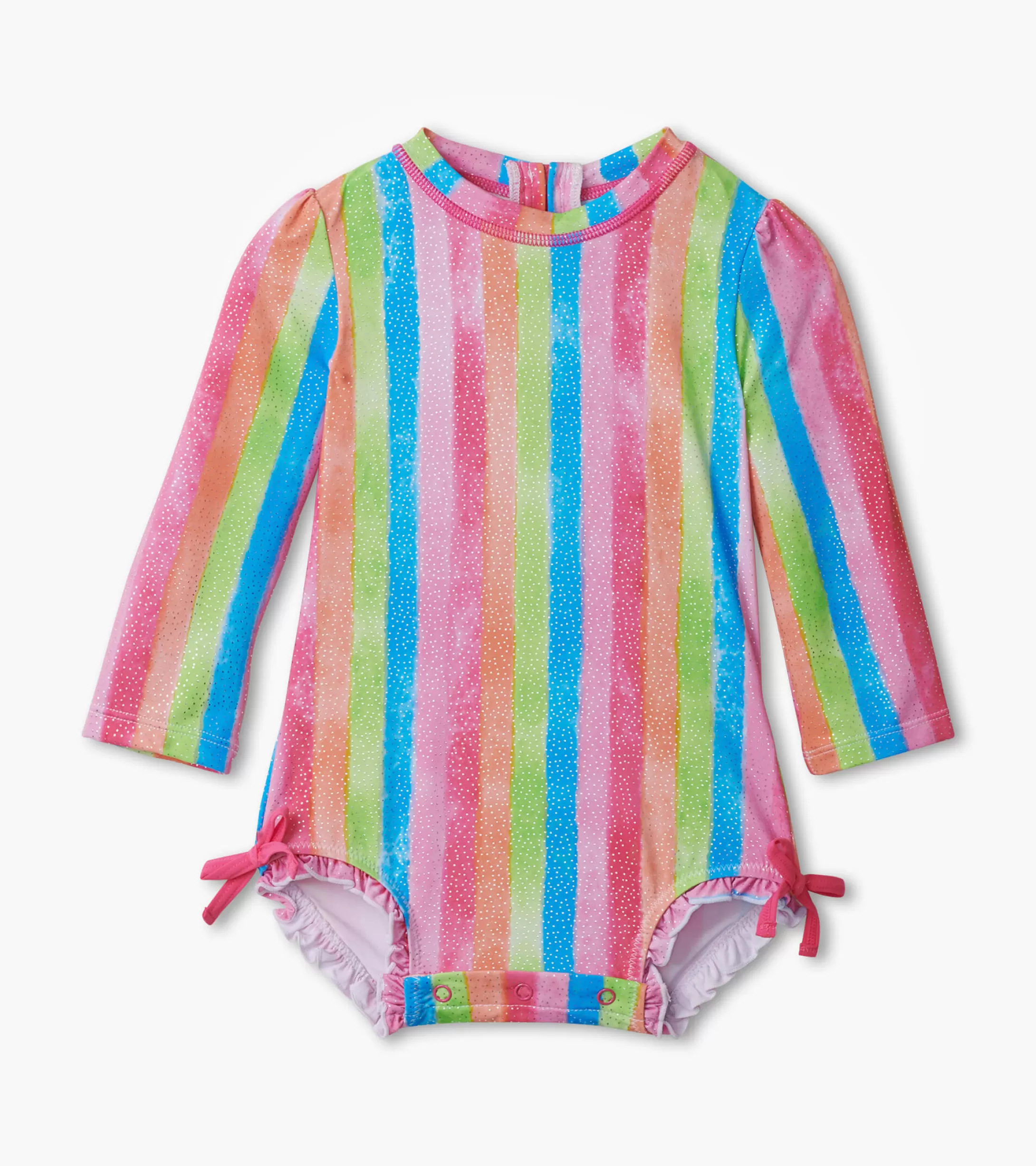 Hatley Baby Girls Rainbow Stripes Rashguard Swimsuit Cheap