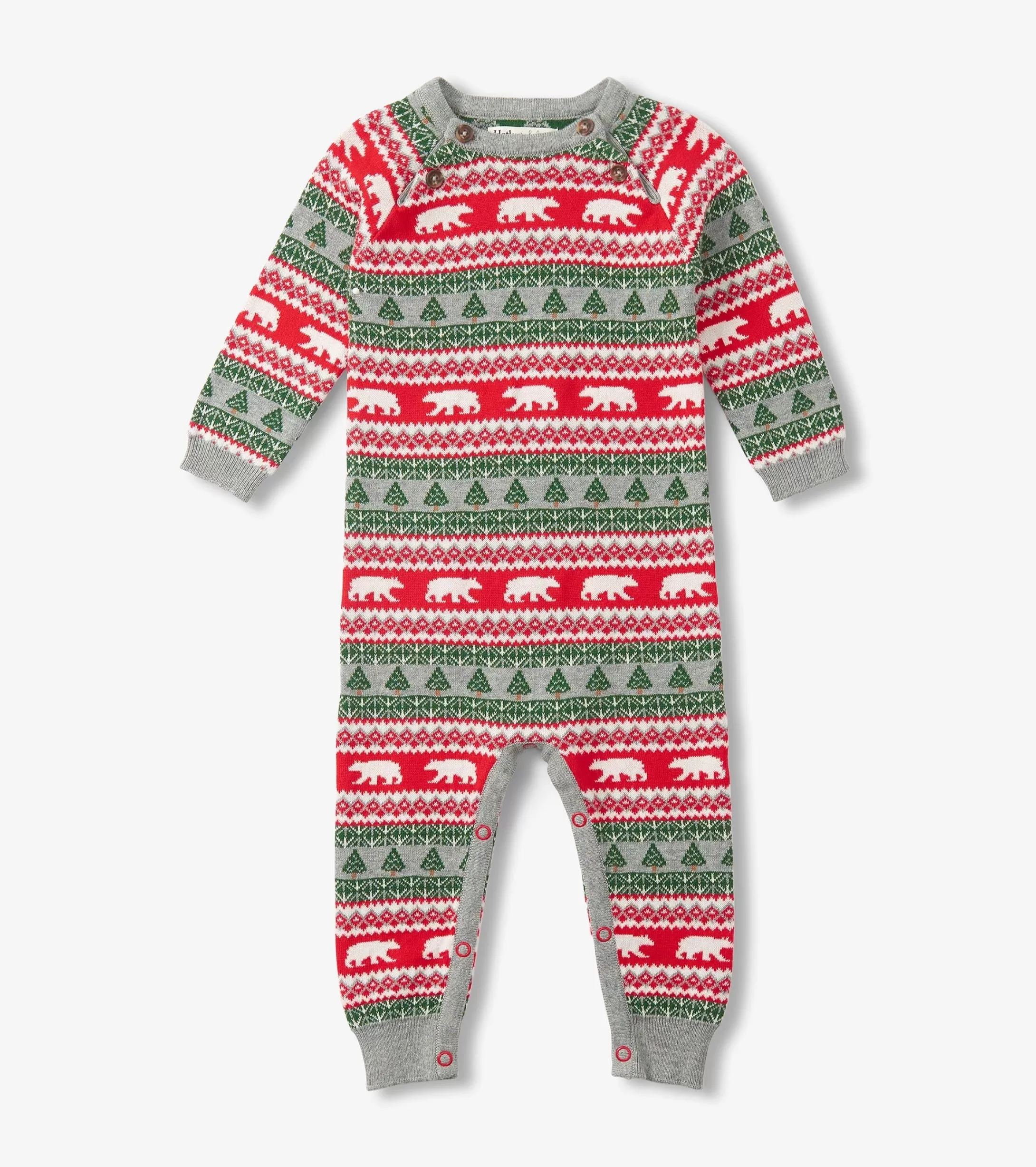 Hatley Baby Polar Bear Fair Isle Sweater Romper Hot