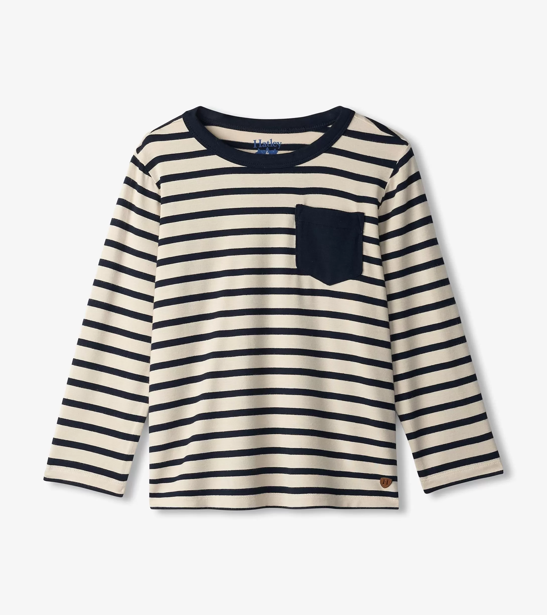 Hatley Boys Black & Cream Long Sleeve Bamboo T-Shirt Best