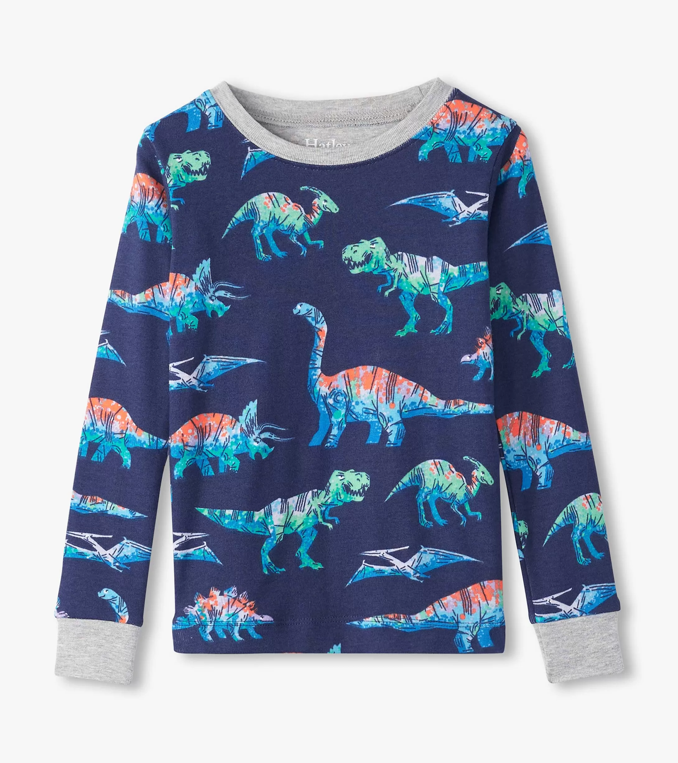 Hatley Boys Blue Dinos Organic Cotton Pajama Set Sale