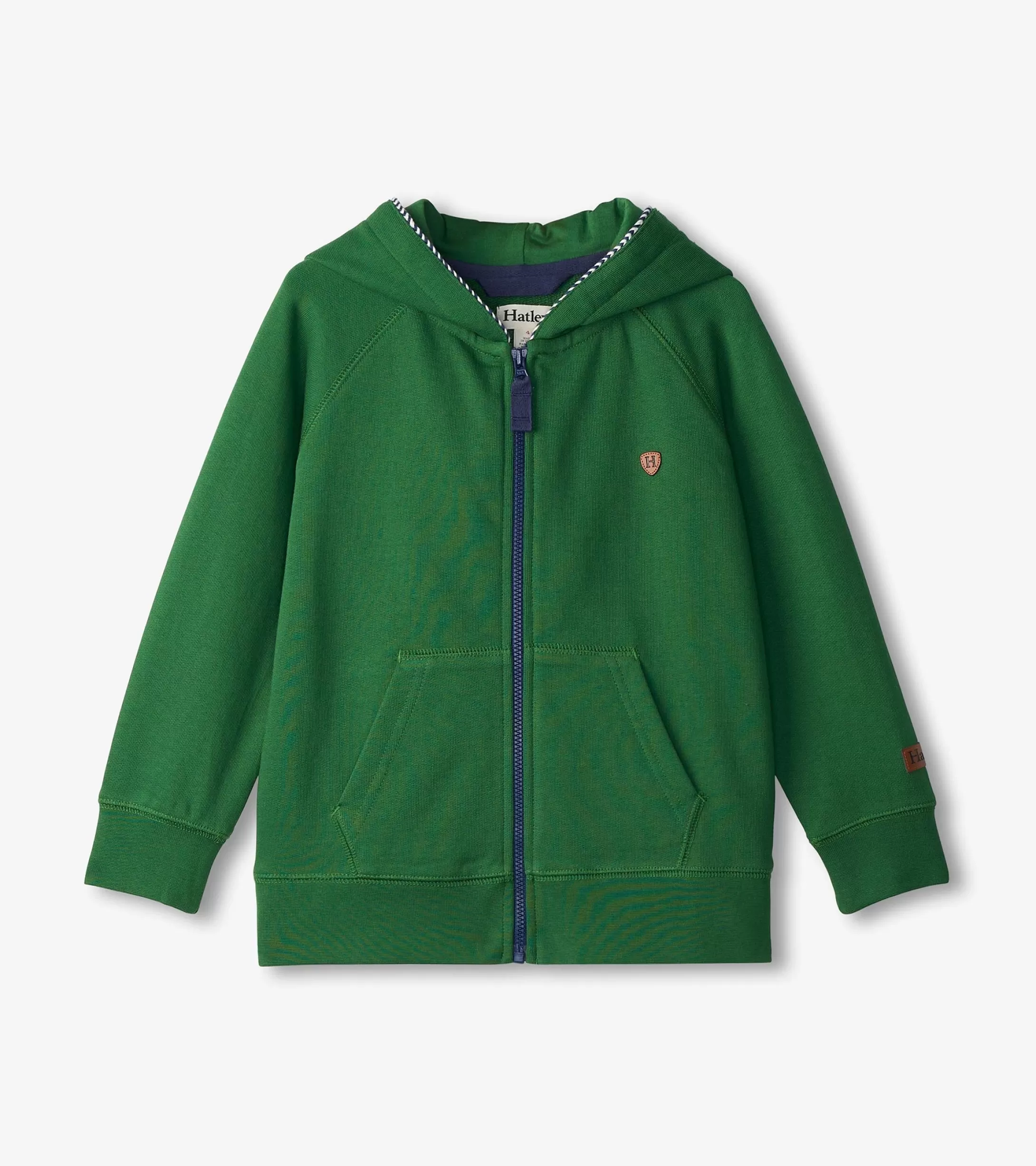 Hatley Boys Eden Green Zip-Up Hoodie Outlet