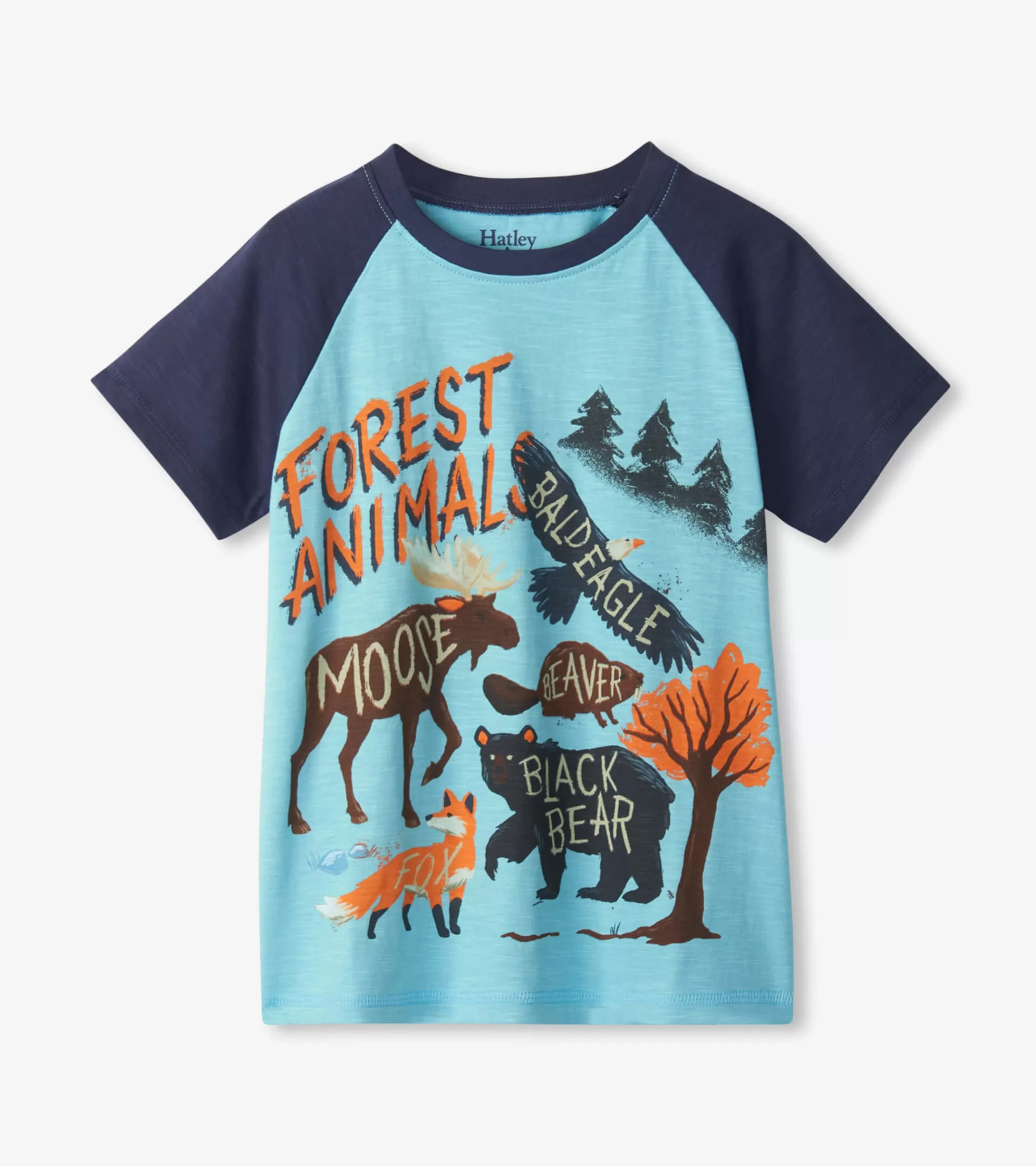 Hatley Boys Forest Animals Raglan T-Shirt Discount