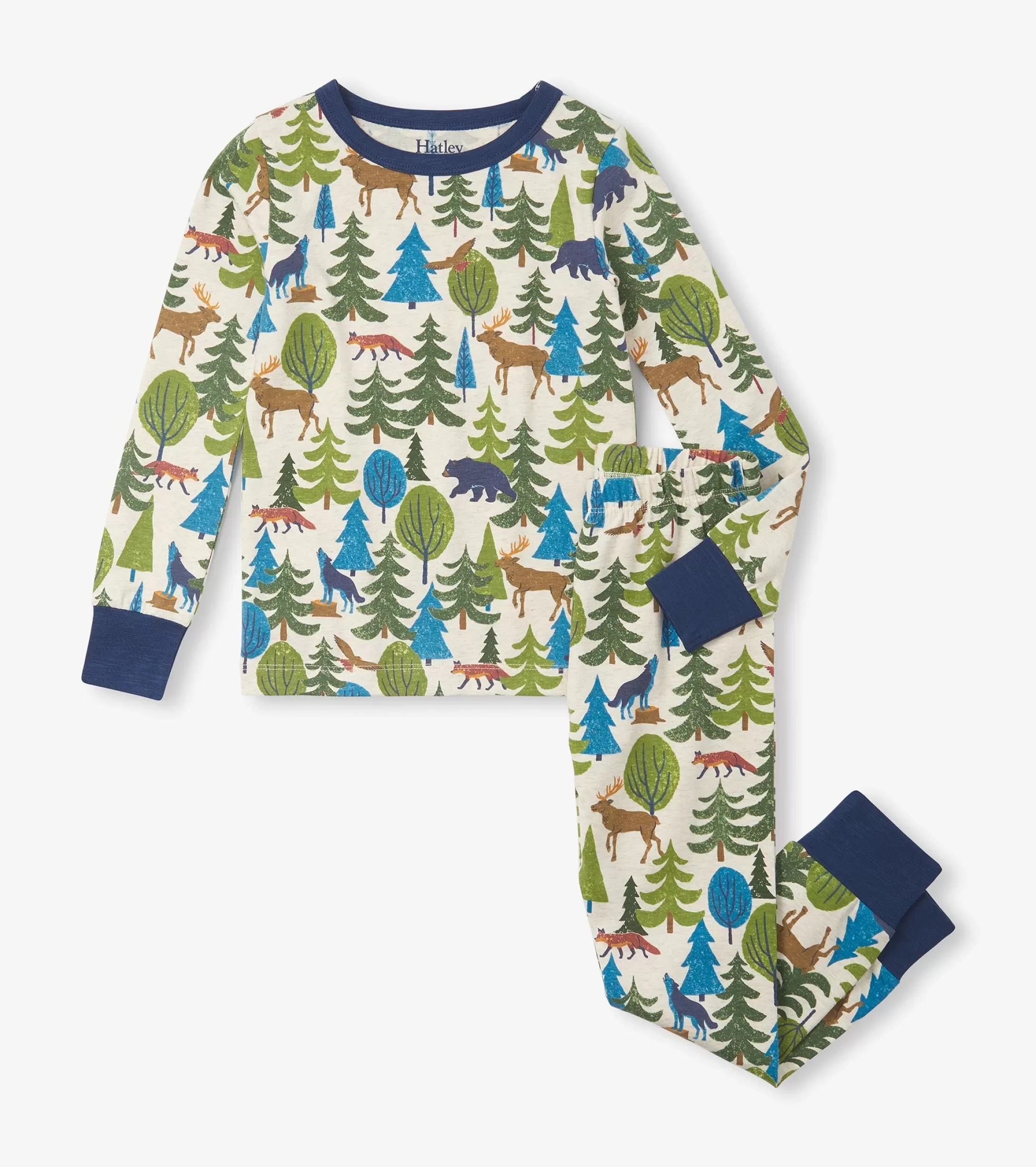 Hatley Boys Forest Scene Pajama Set Best Sale