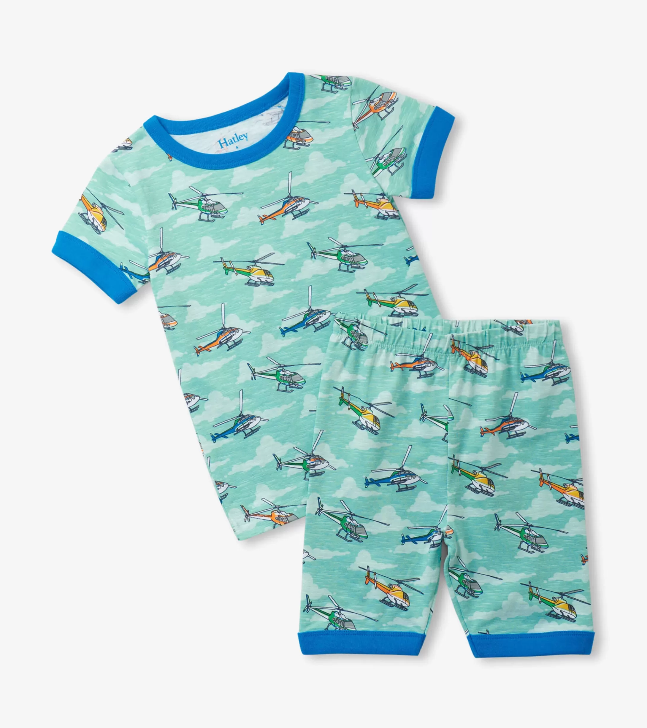 Hatley Boys Helicopters Short Pajama Set Hot