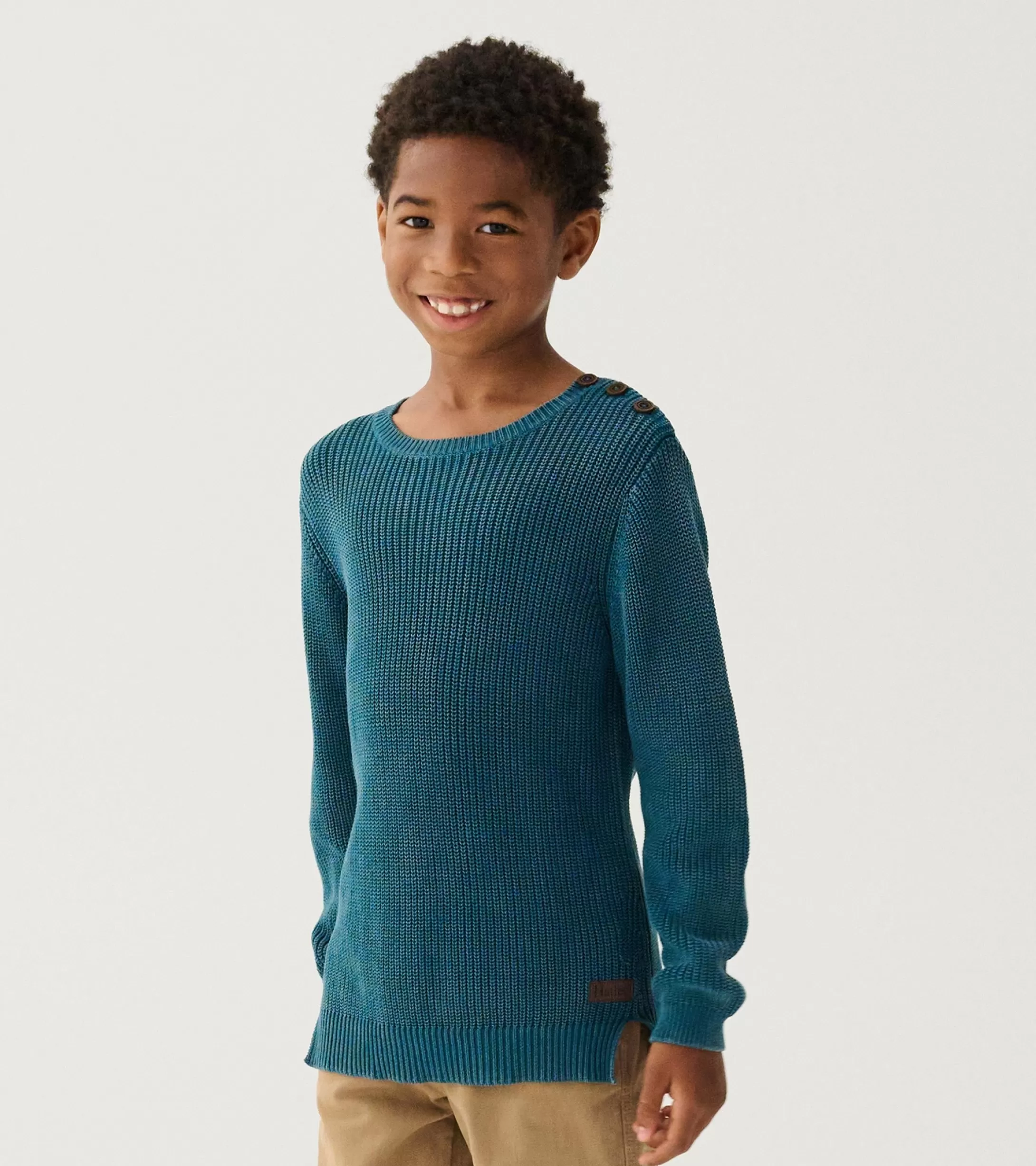 Hatley Boys Moroccan Blue Button Neck Sweater Store