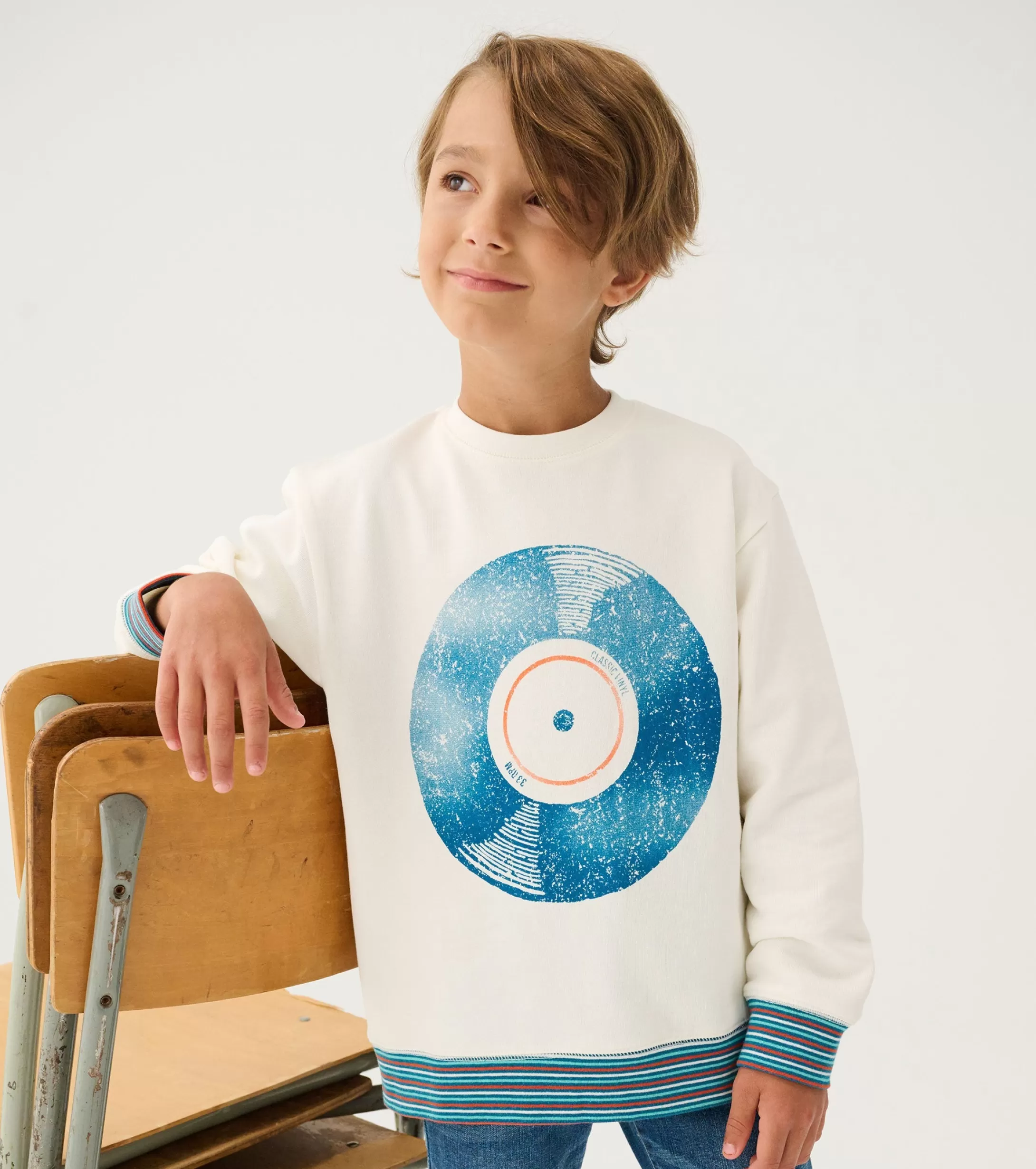 Hatley Boys Old School Vinyl Sweatshirt Flash Sale