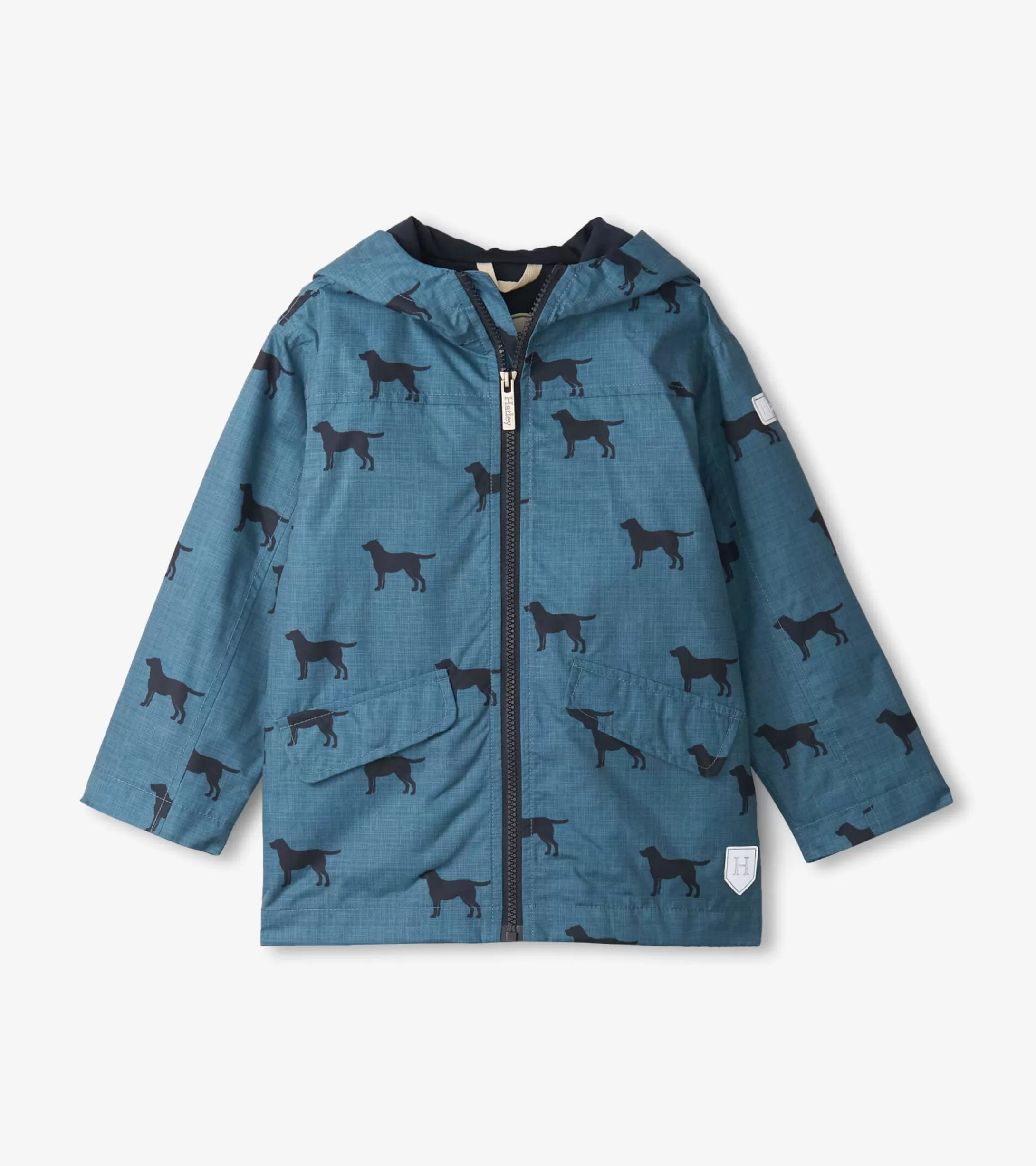 Hatley Boys Preppy Dogs Zip-Up Lightweight Rain Jacket Clearance