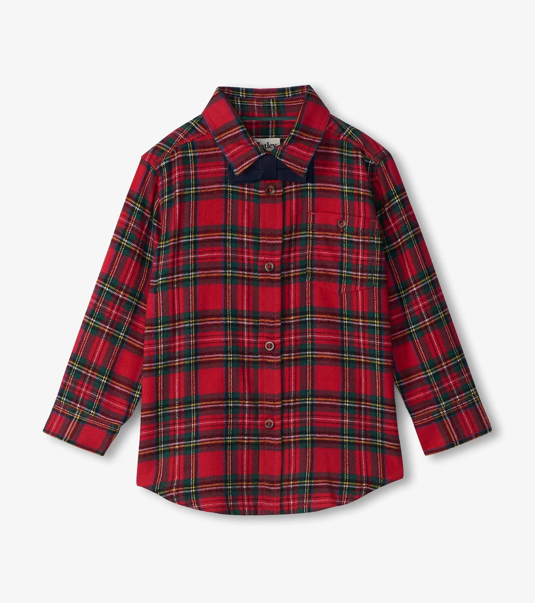 Hatley Boys Red Plaid Button Down Shirt Outlet