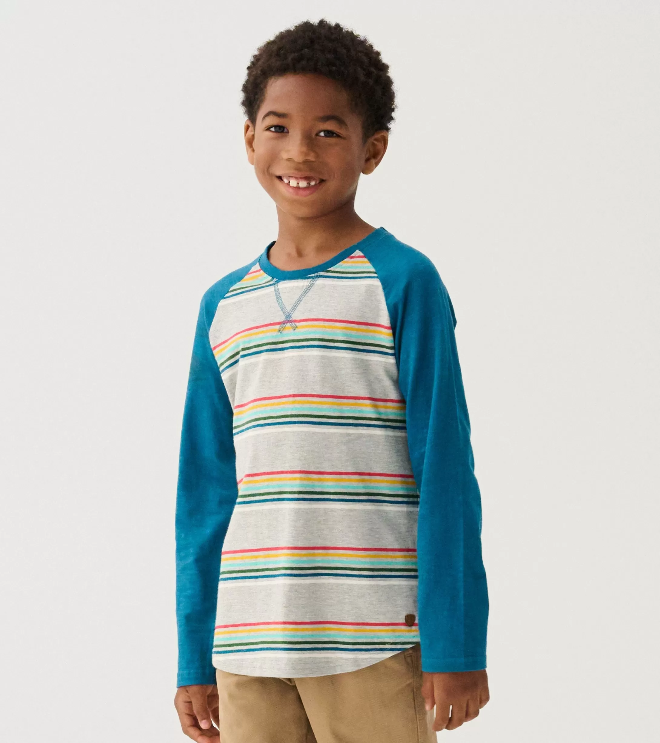 Hatley Boys Retro Stripes Long Sleeve Raglan T-Shirt Best