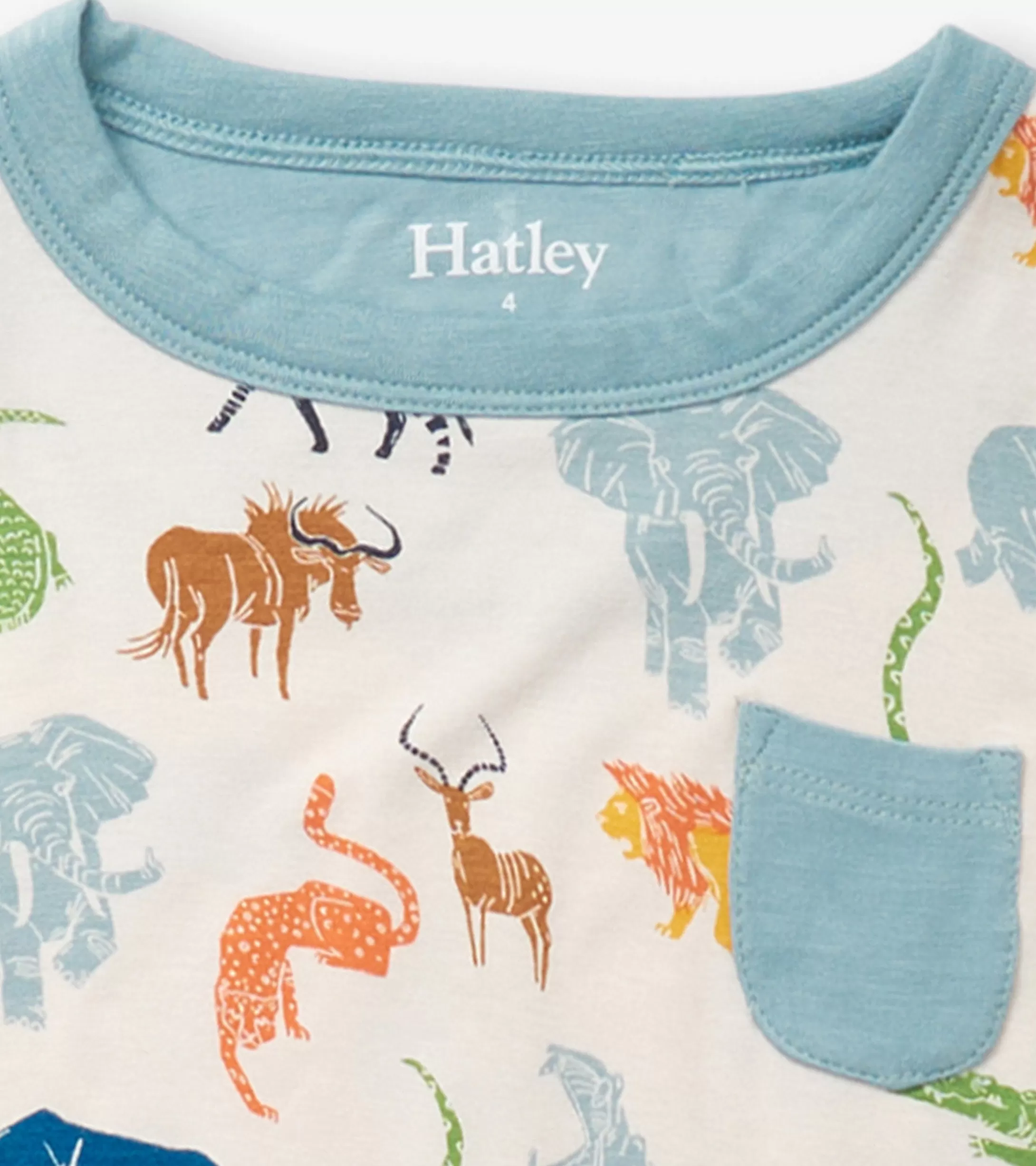 Hatley Boys Scratchy Safari Bamboo Short Pajama Set Hot