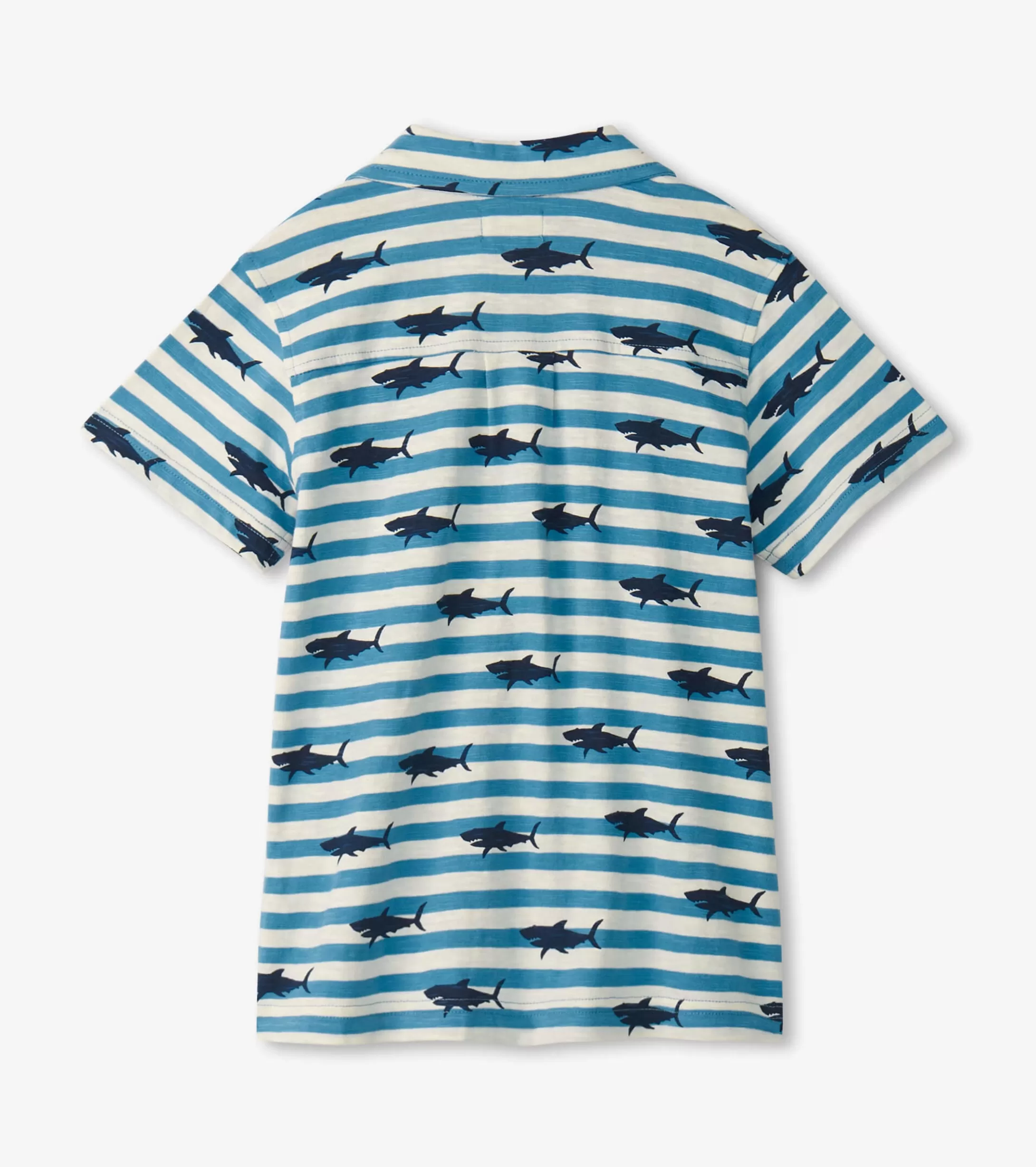 Hatley Boys Shark Stripes Jersey Button Down Store