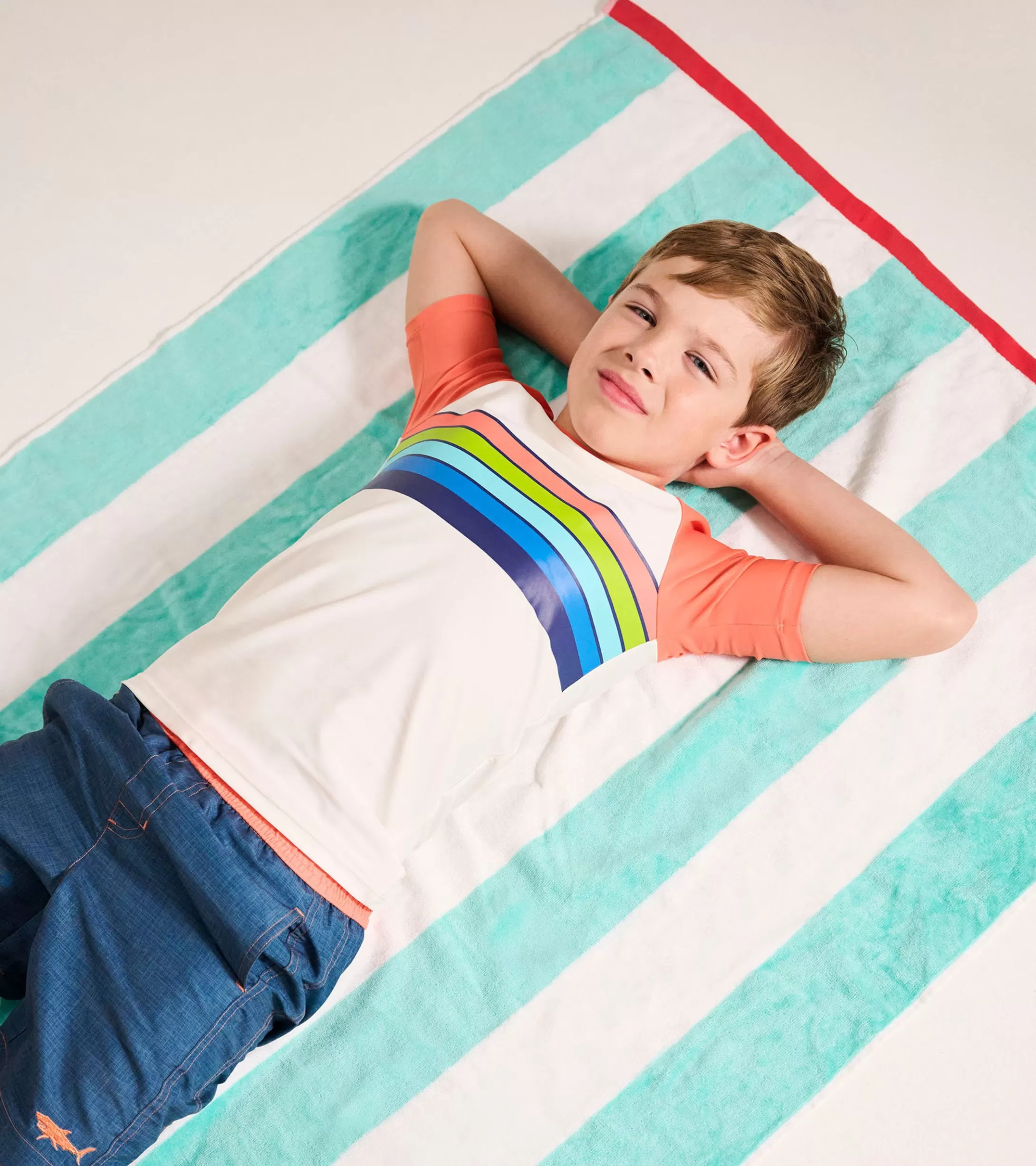 Hatley Boys Surfer Stripes Short Sleeve Rashguard Online