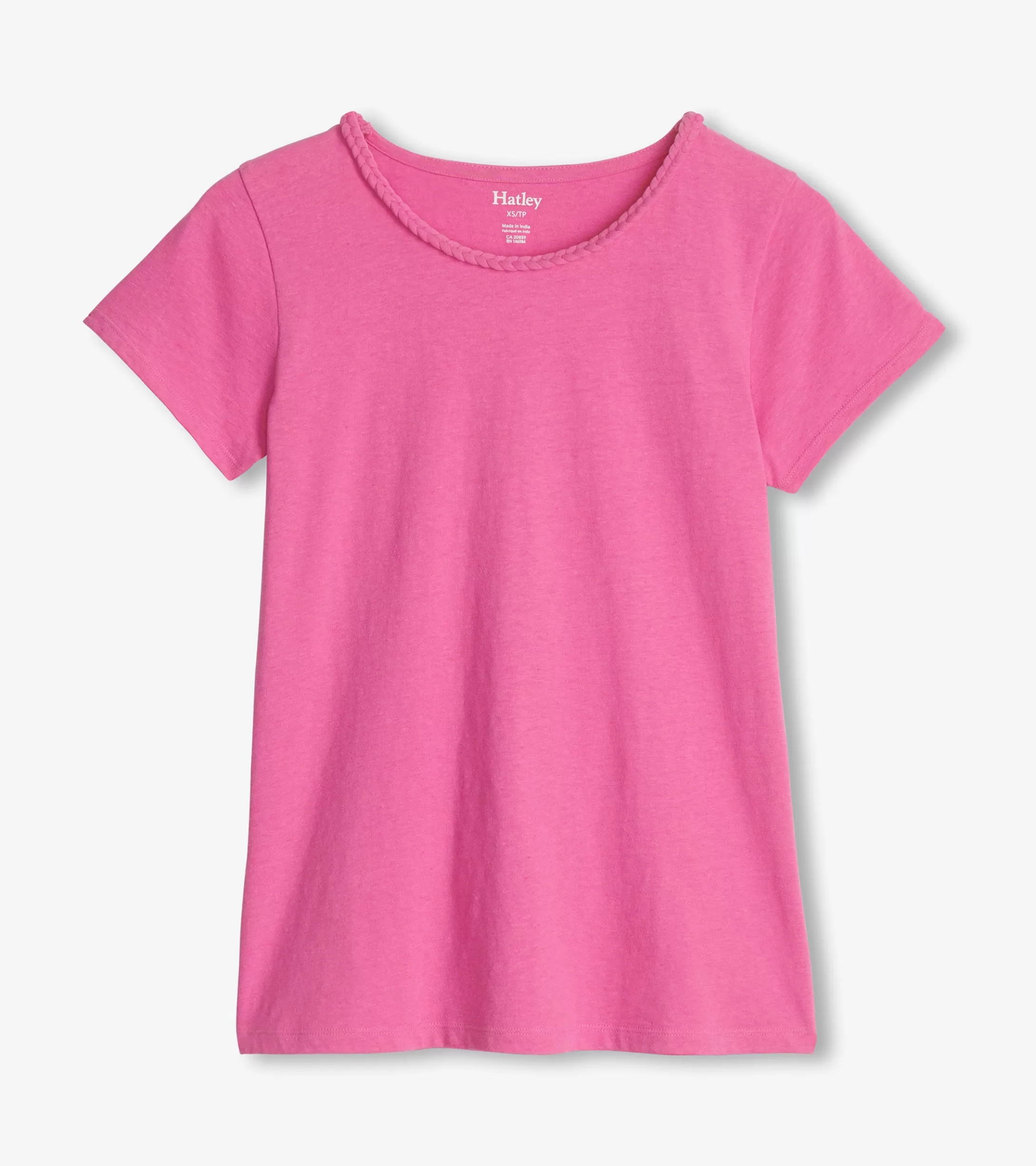 Hatley Braided Neck Tee - Phlox Pink Discount