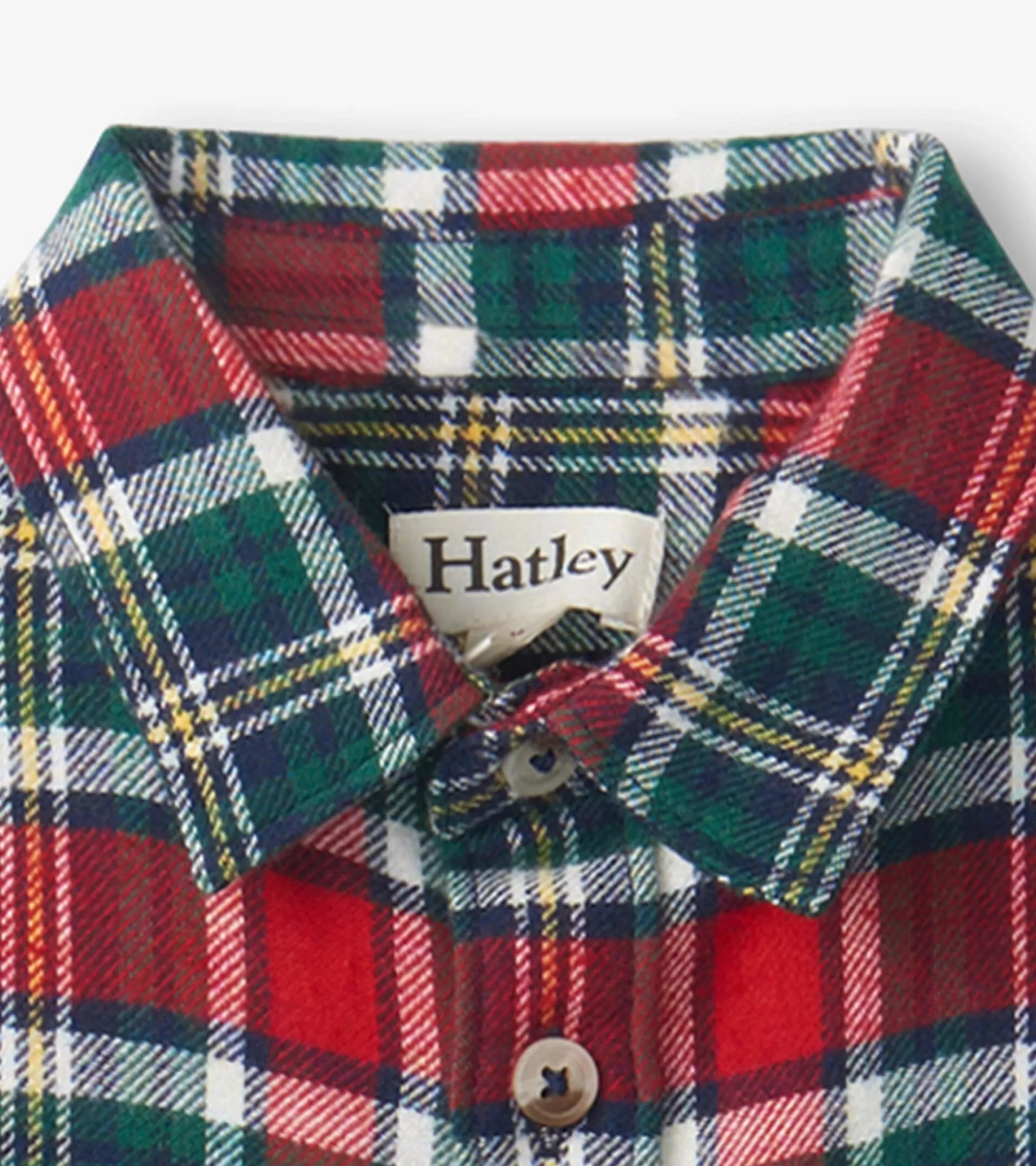 Hatley Christmas Plaid Toddler Button Down Shirt Fashion