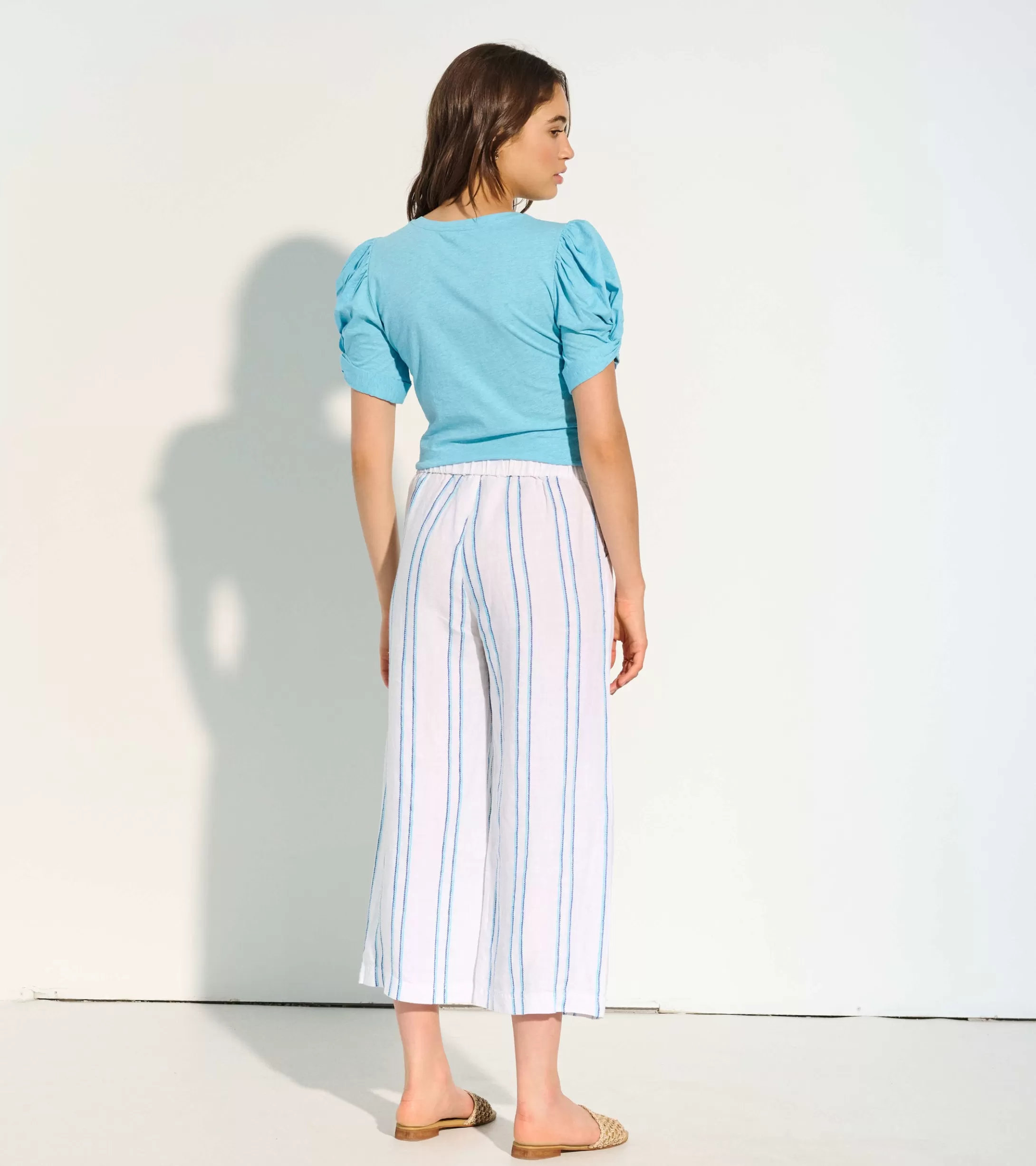 Hatley Cropped Wide Leg Pants - Sunny Stripes Best