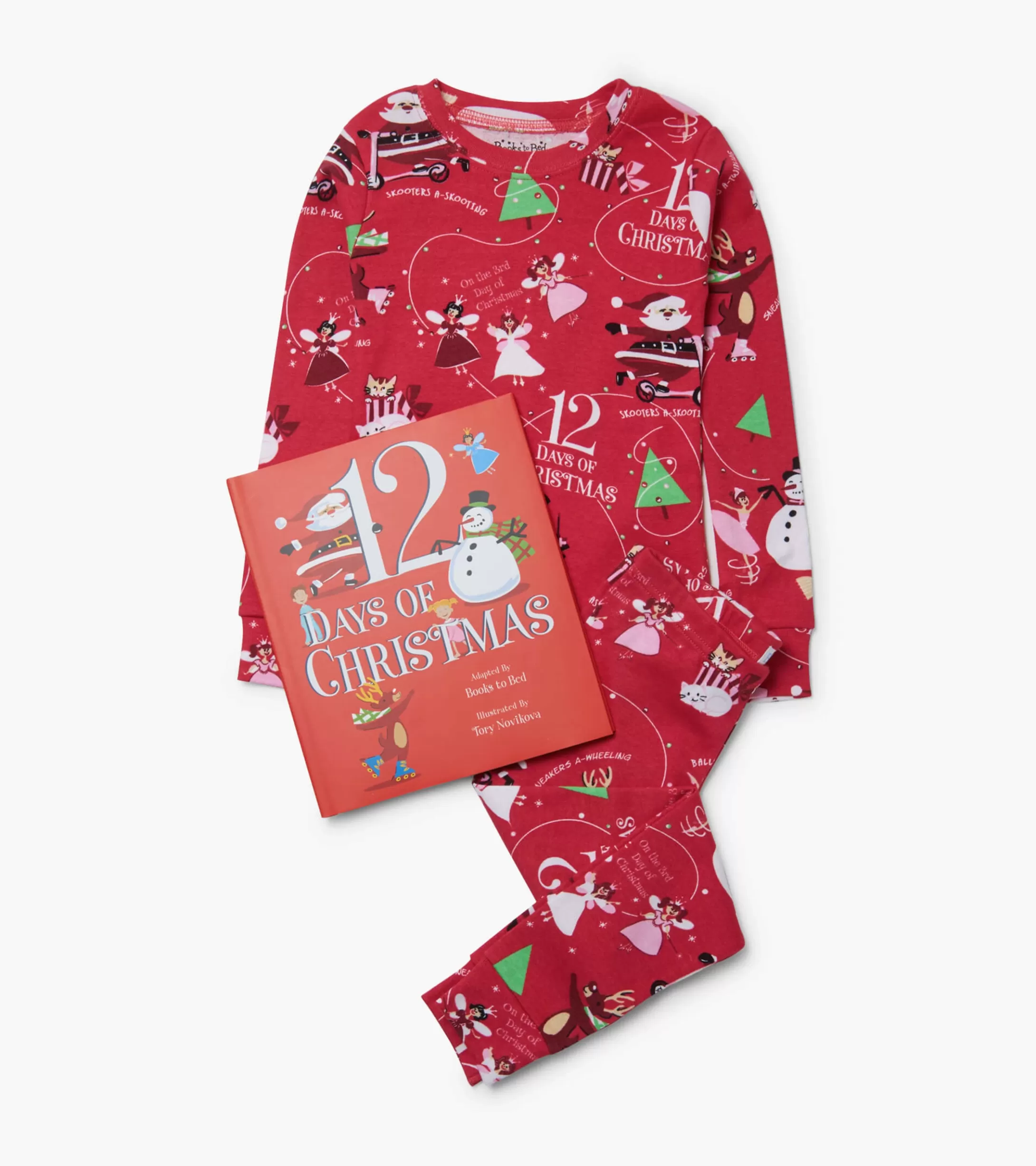 Hatley 12 Days Of Christmas Book and Red Pajama Set Clearance