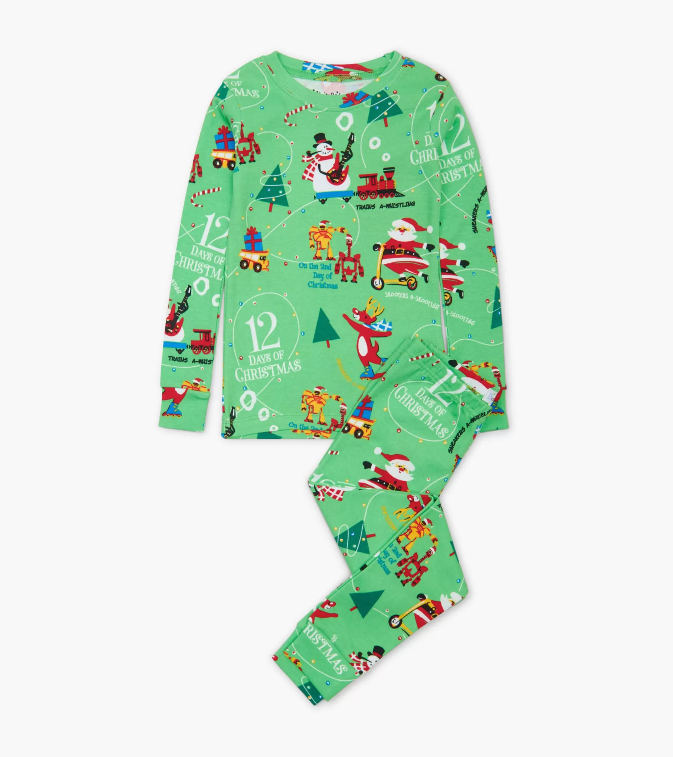 Hatley 12 Days of Christmas Green Pajama Set Best Sale