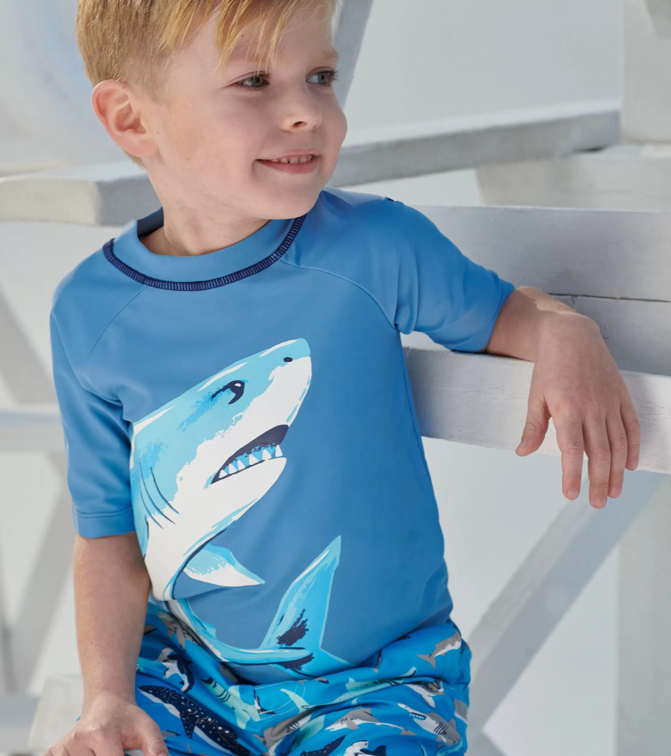 Hatley Deep Sea Shark Short Sleeve Rashguard Cheap