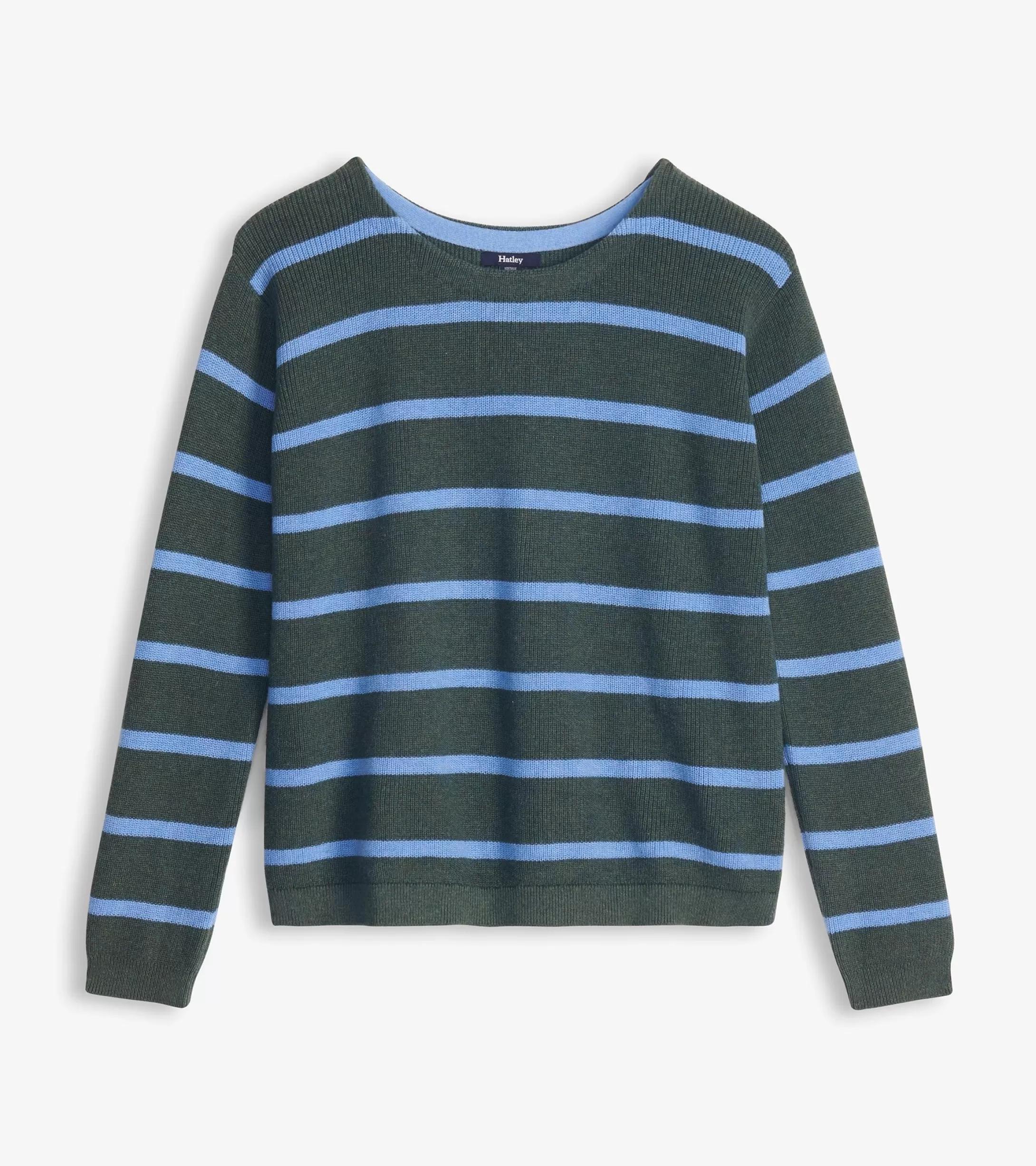 Hatley Devon Sweater - Teal Heather Stripes Discount