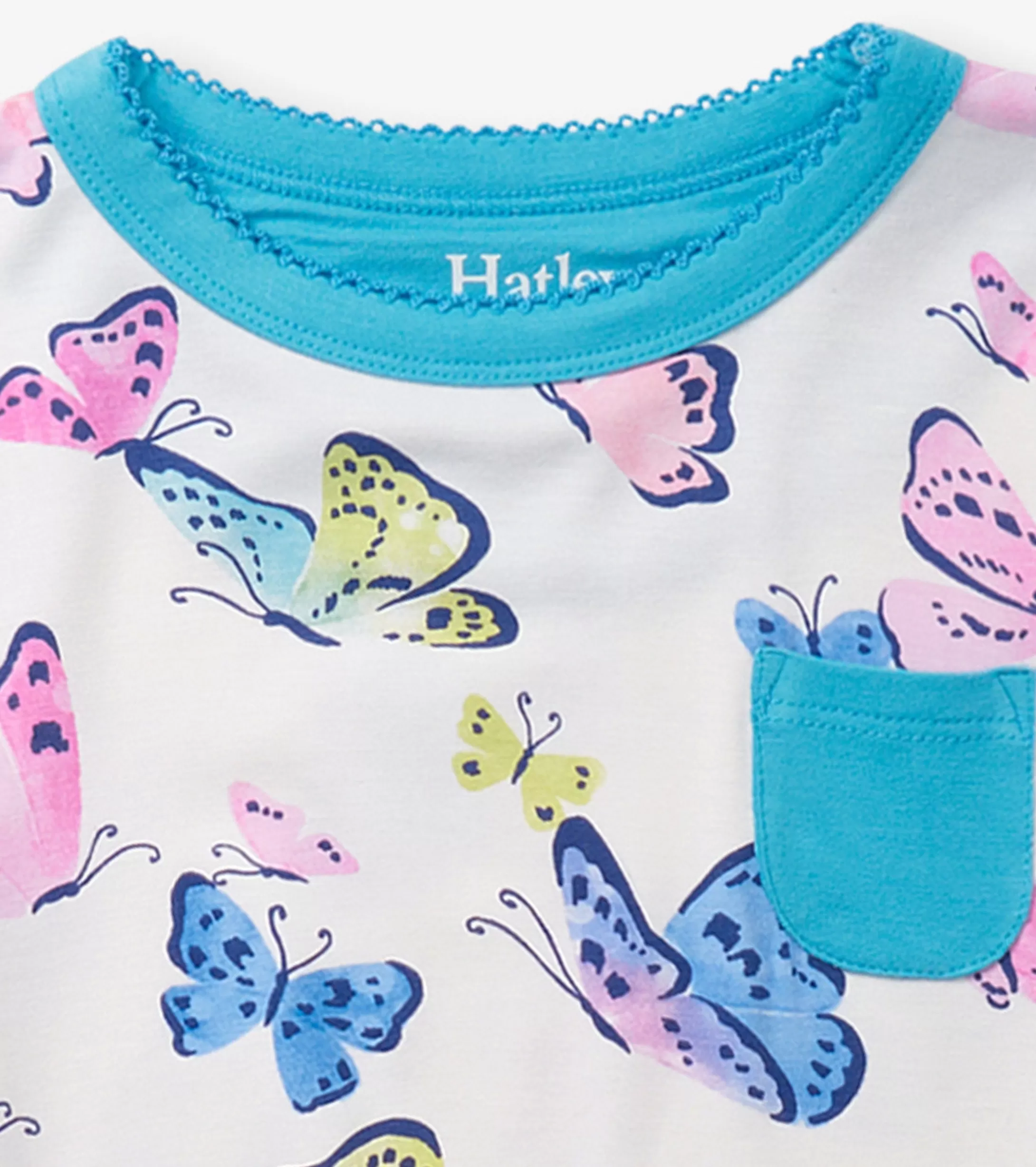 Hatley Girls Big Butterflies Bamboo Short Pajama Set Cheap