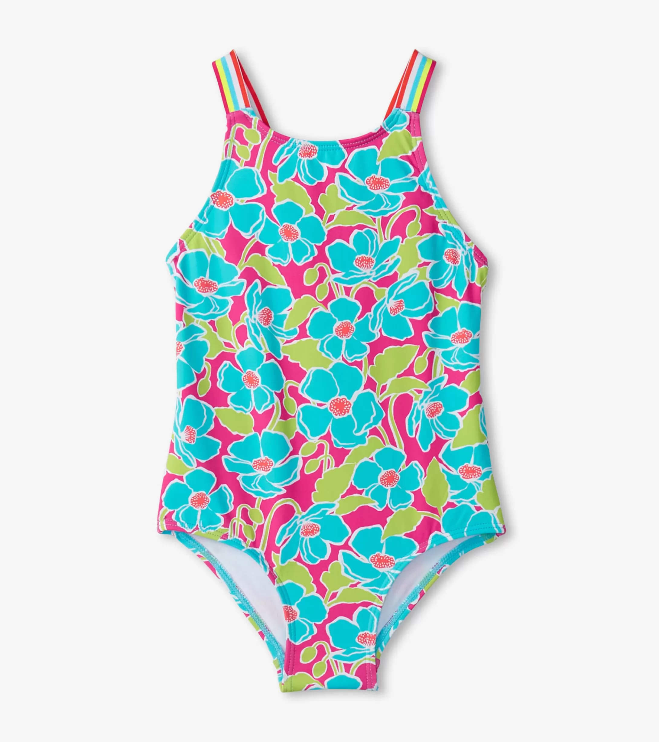 Hatley Girls Floating Poppies One-Piece Swimsuit Cheap