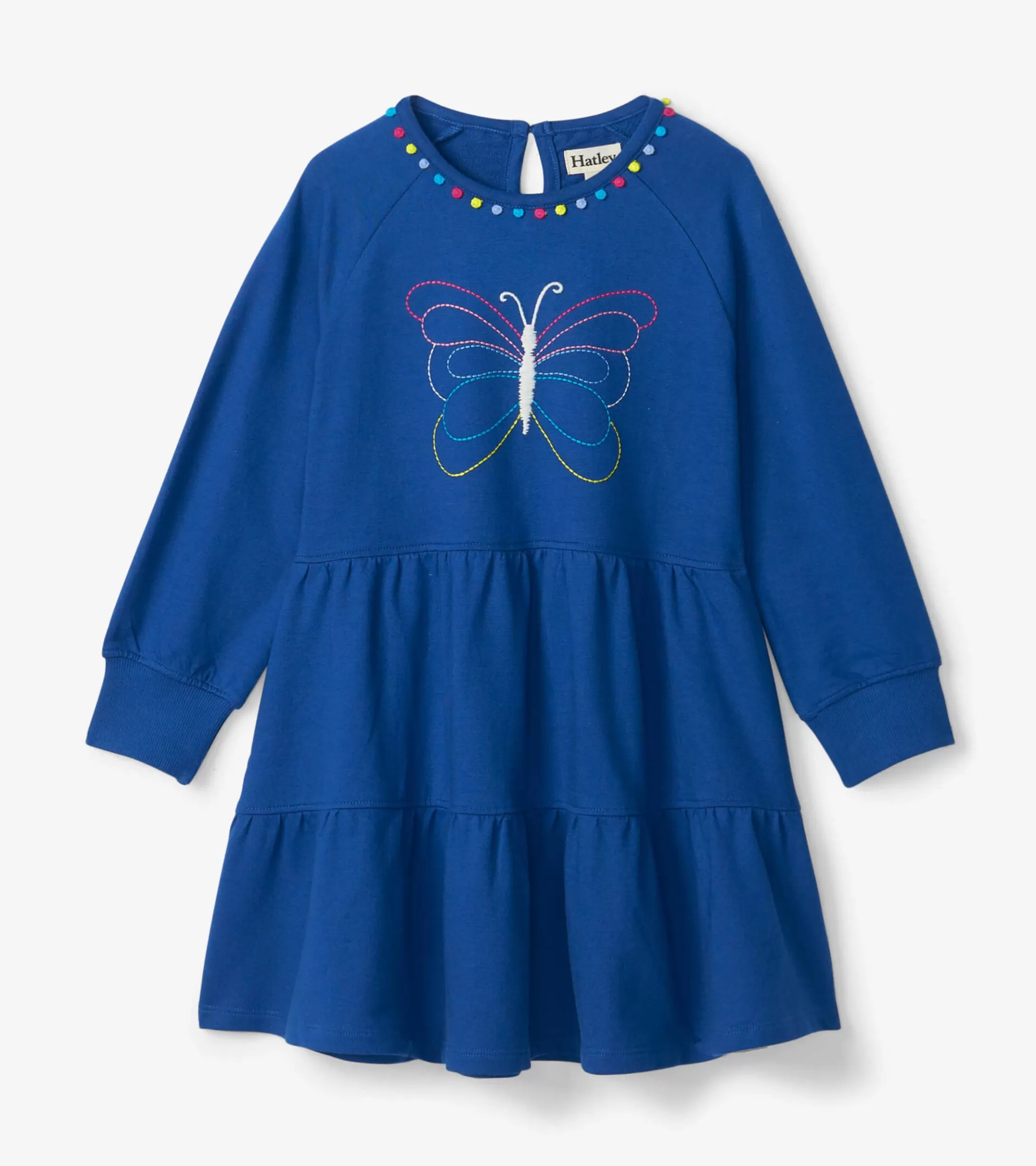 Hatley Girls Groovy Butterfly Gathered Tiered Dress Best