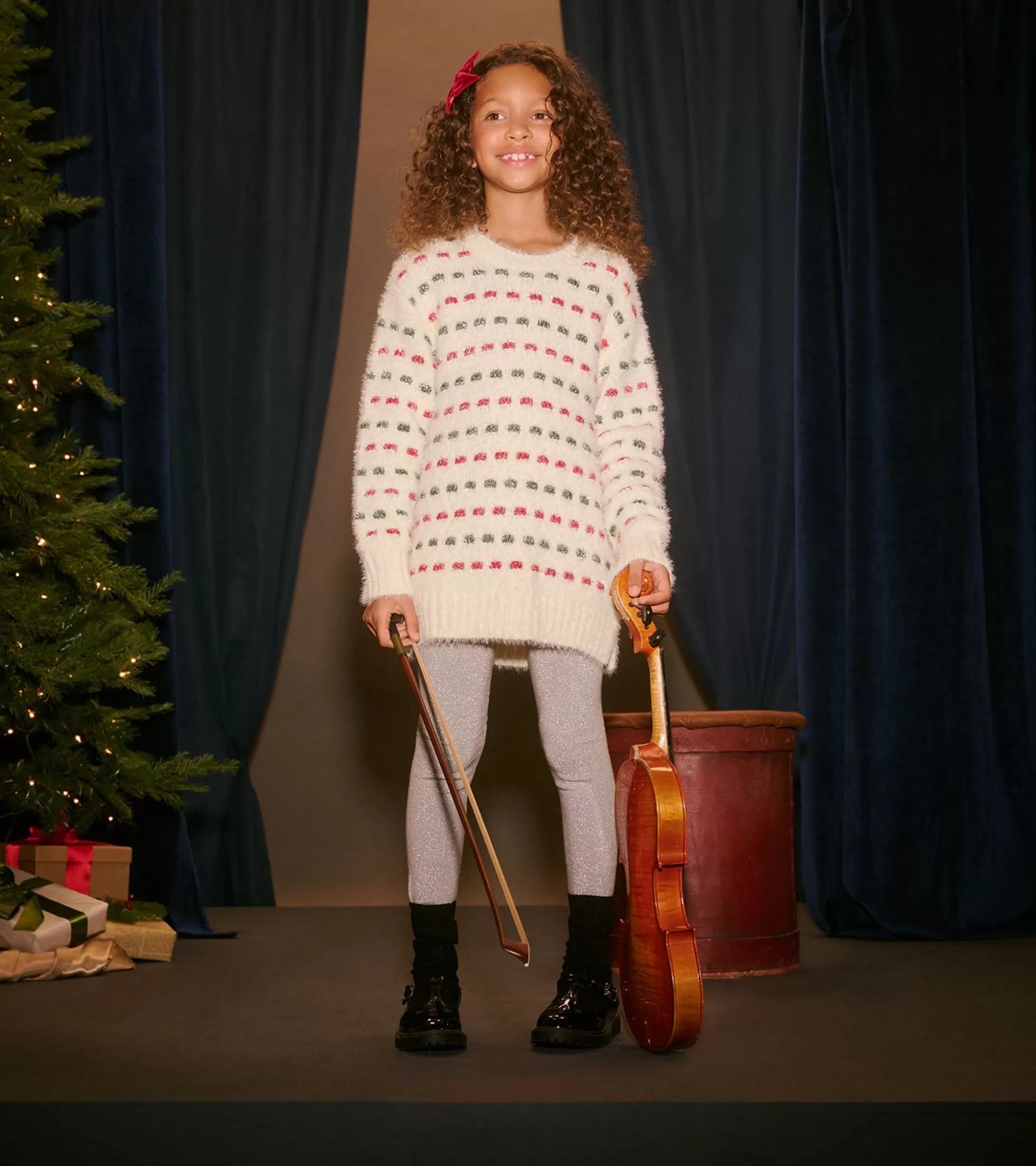 Hatley Girls Holiday Basket Weave Sweater Shop