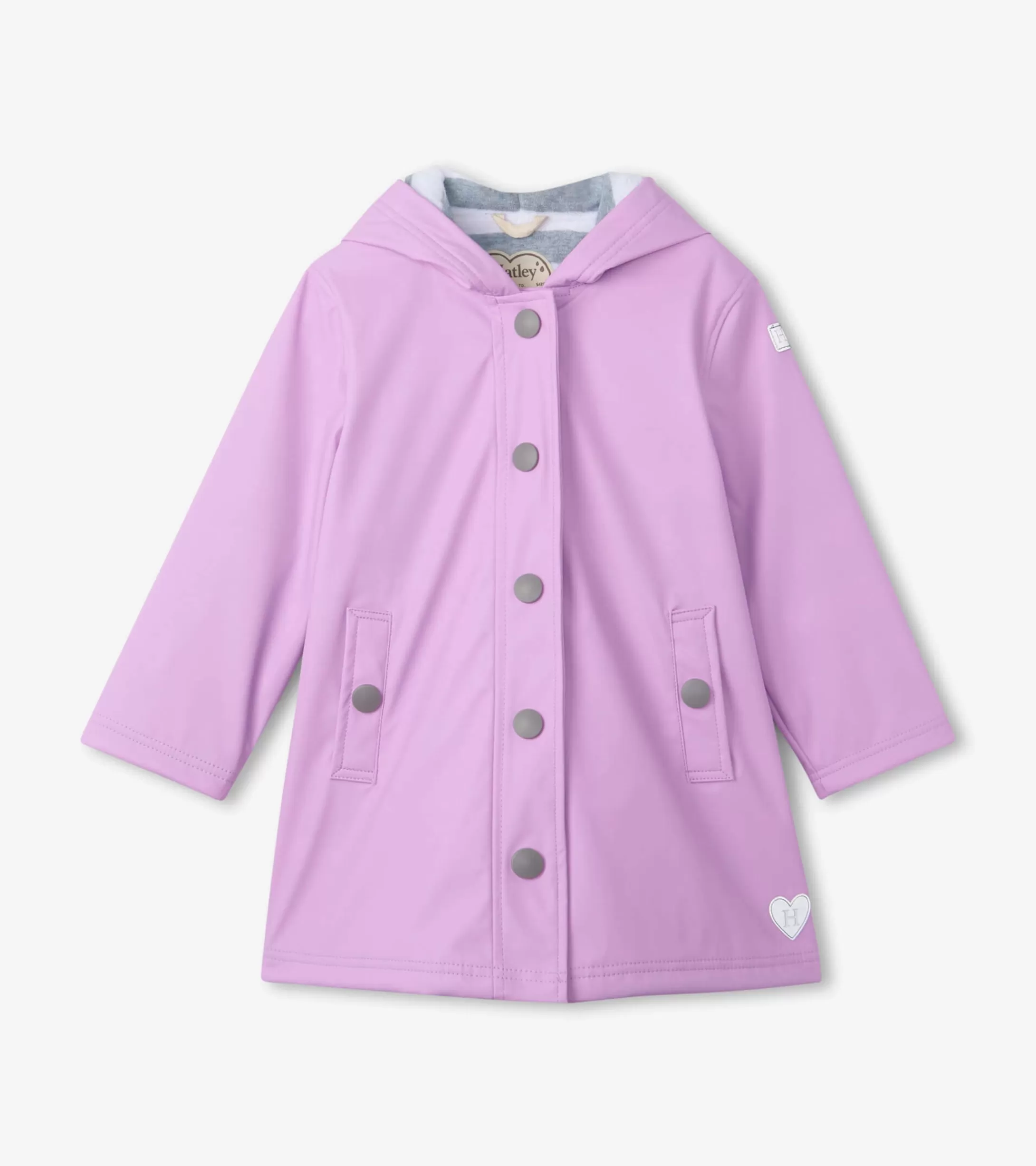 Hatley Girls Lilac Button-Up Rain Jacket Hot