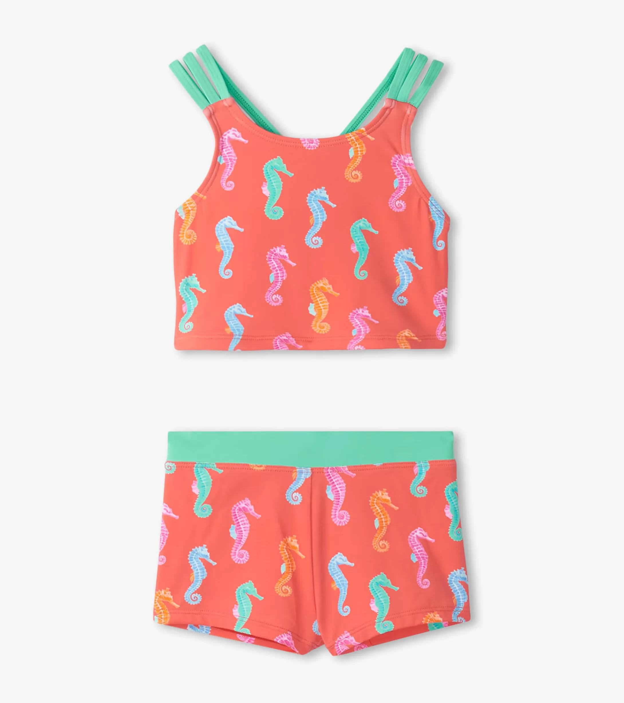 Hatley Girls Painted Seahorse Two-Piece Crop Top Bikini Set Sale