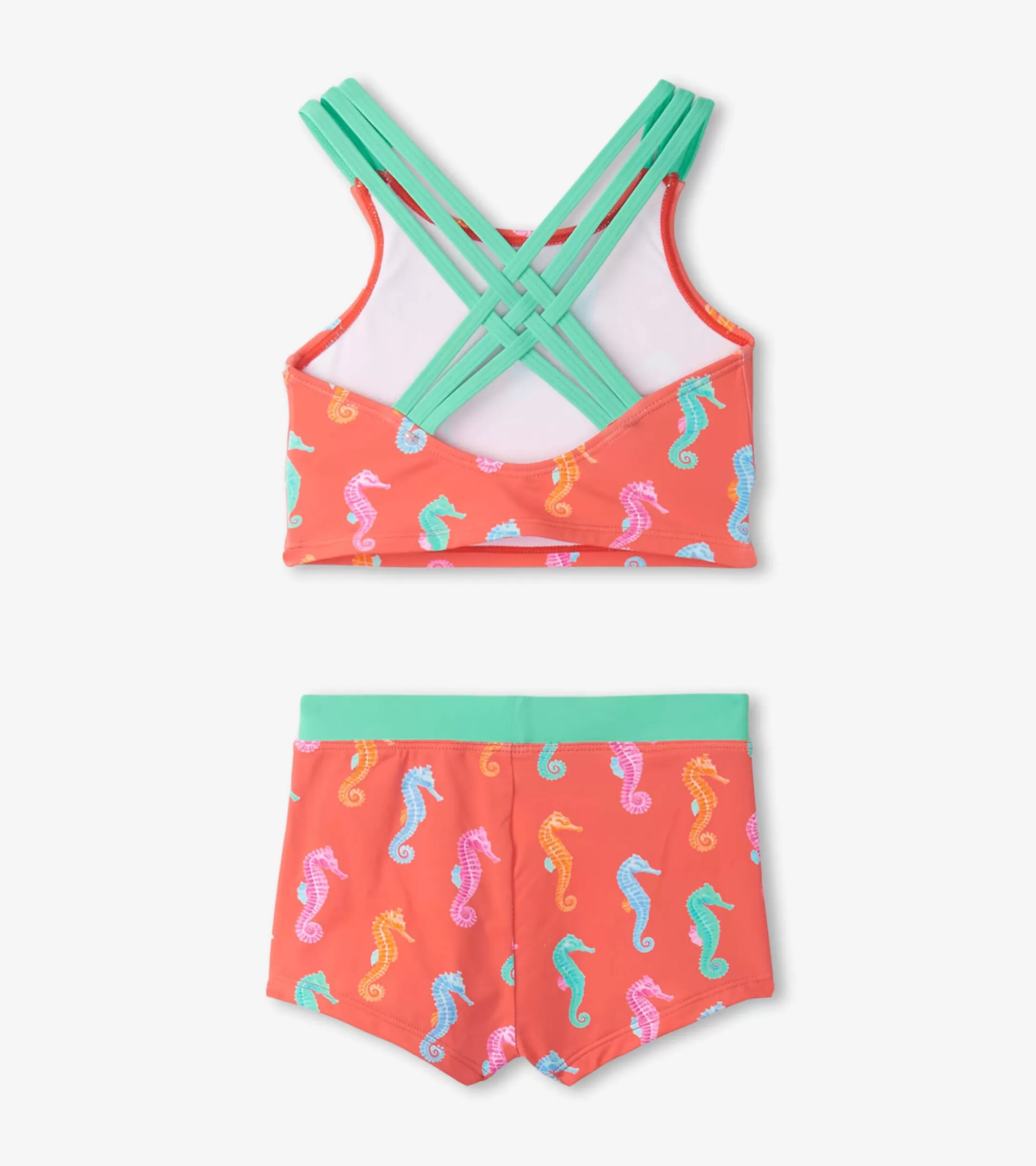 Hatley Girls Painted Seahorse Two-Piece Crop Top Bikini Set Sale