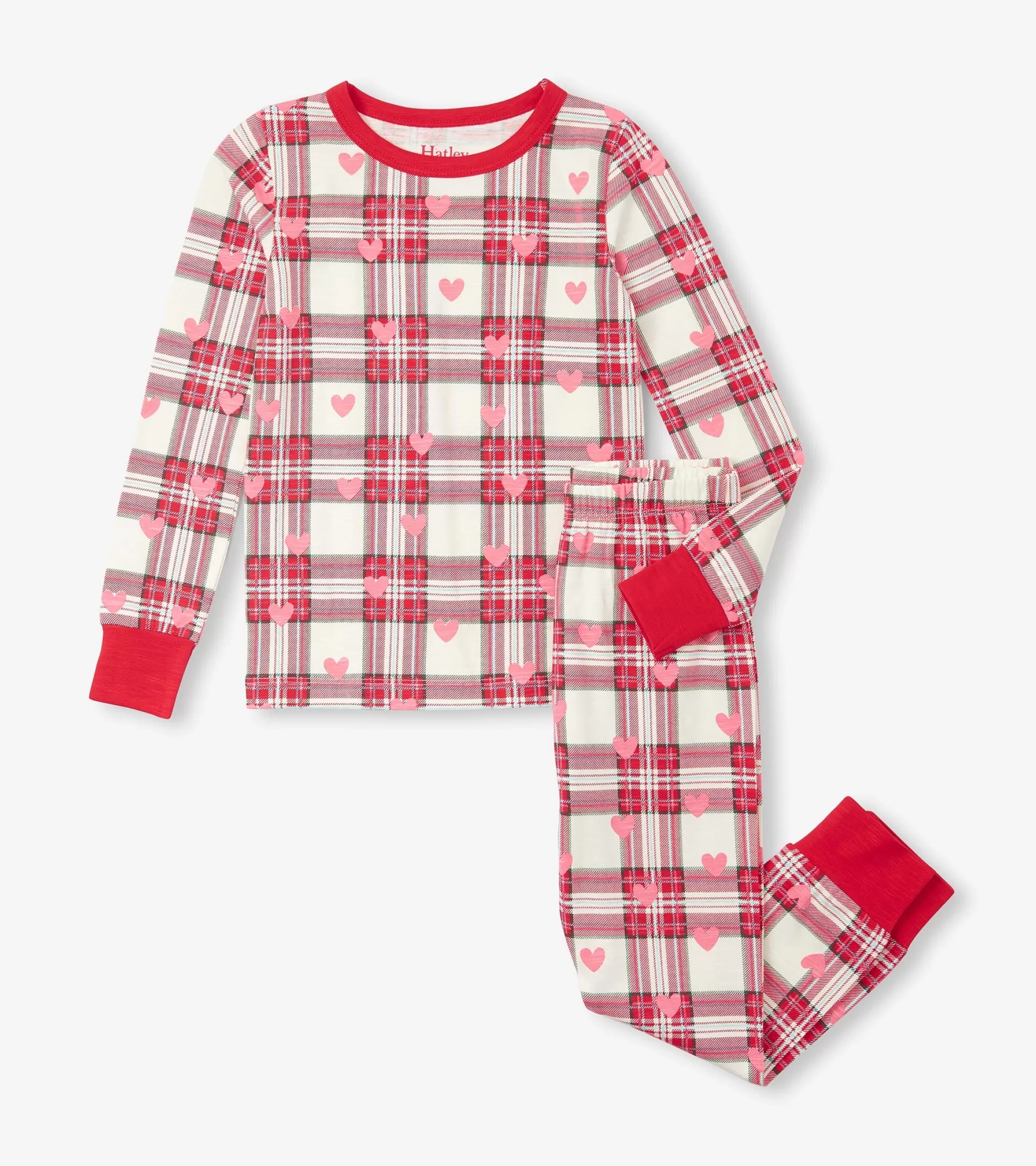 Hatley Girls Plaid Hearts Pajama Set Shop