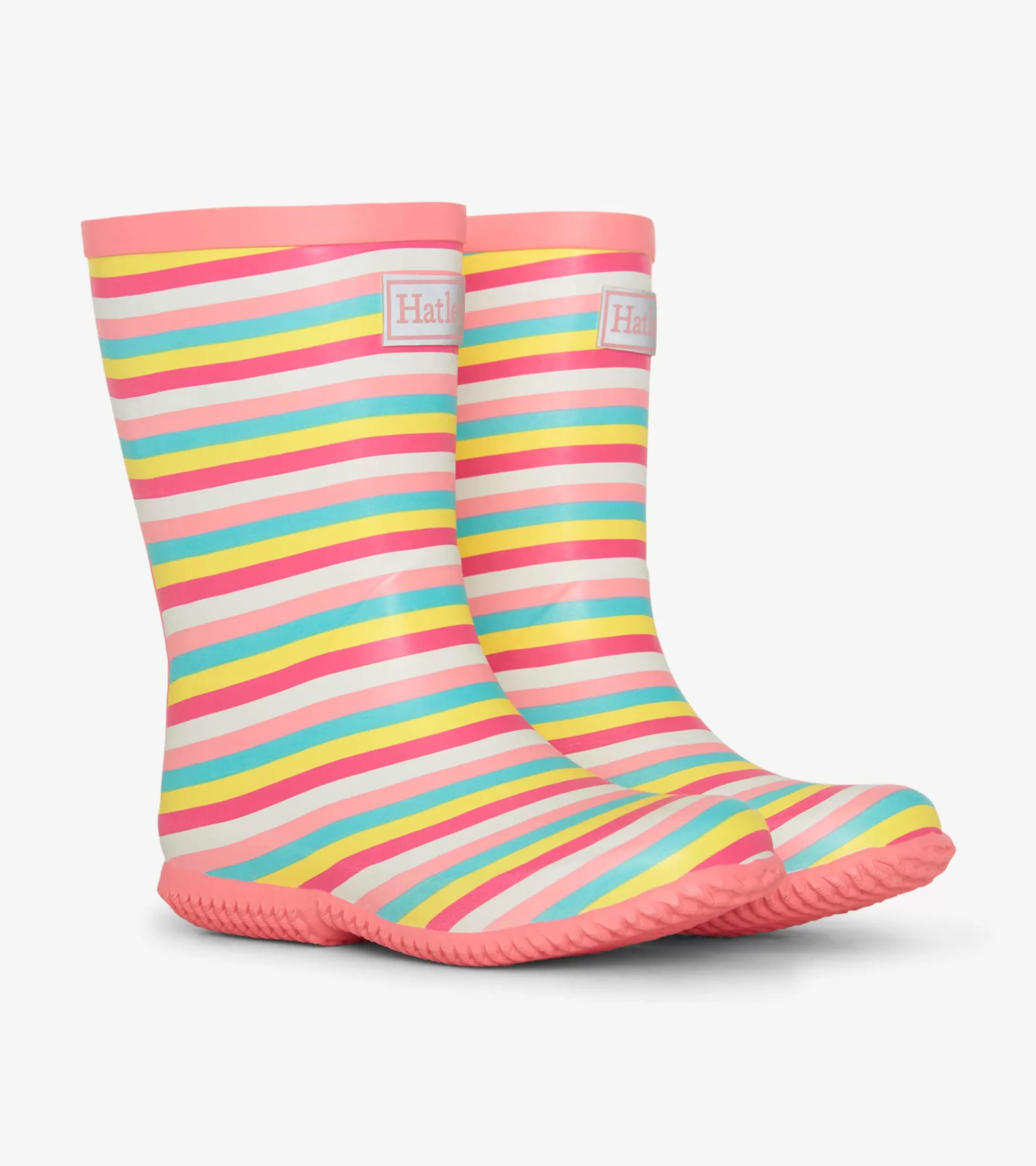 Hatley Girls Pretty Stripes Packable Rain Boots Hot