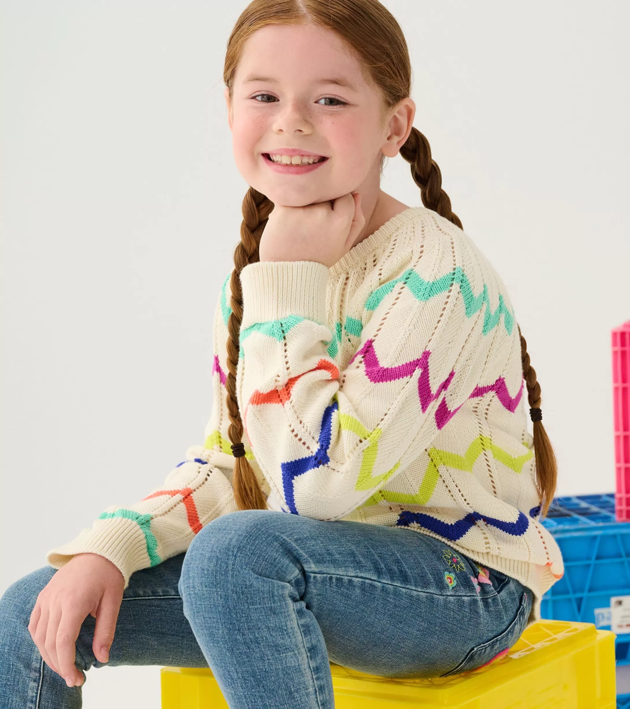 Hatley Girls Rainbow Sweater Online