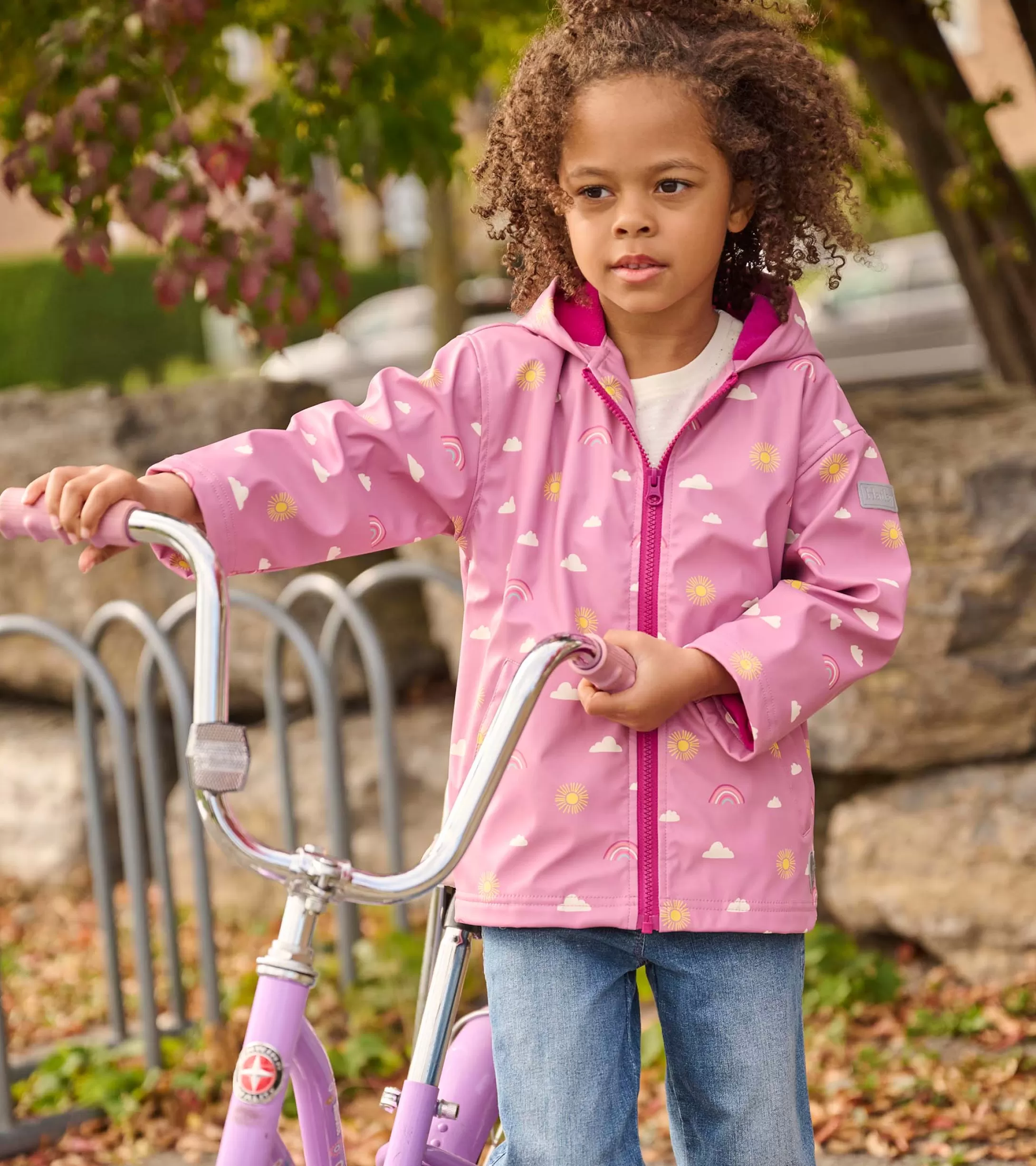 Hatley Girls Sun Charms Zip-Up Rain Jacket Flash Sale