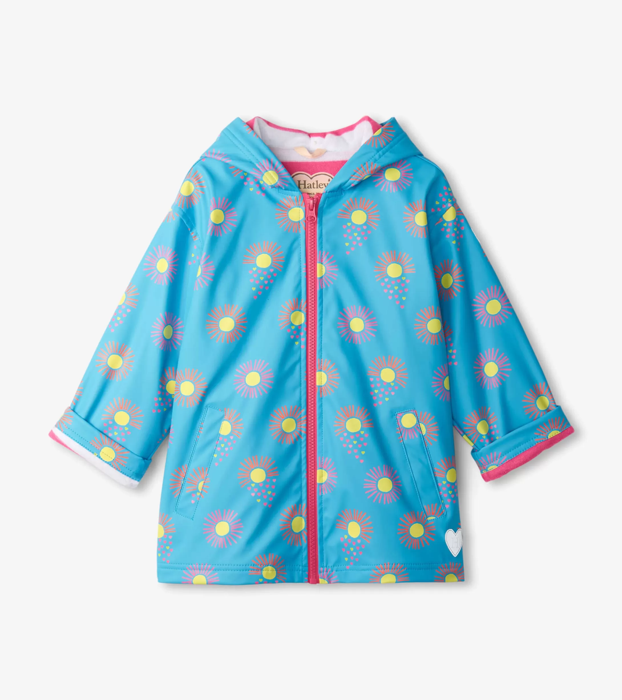 Hatley Girls Sunrays Zip-Up Rain Jacket Store