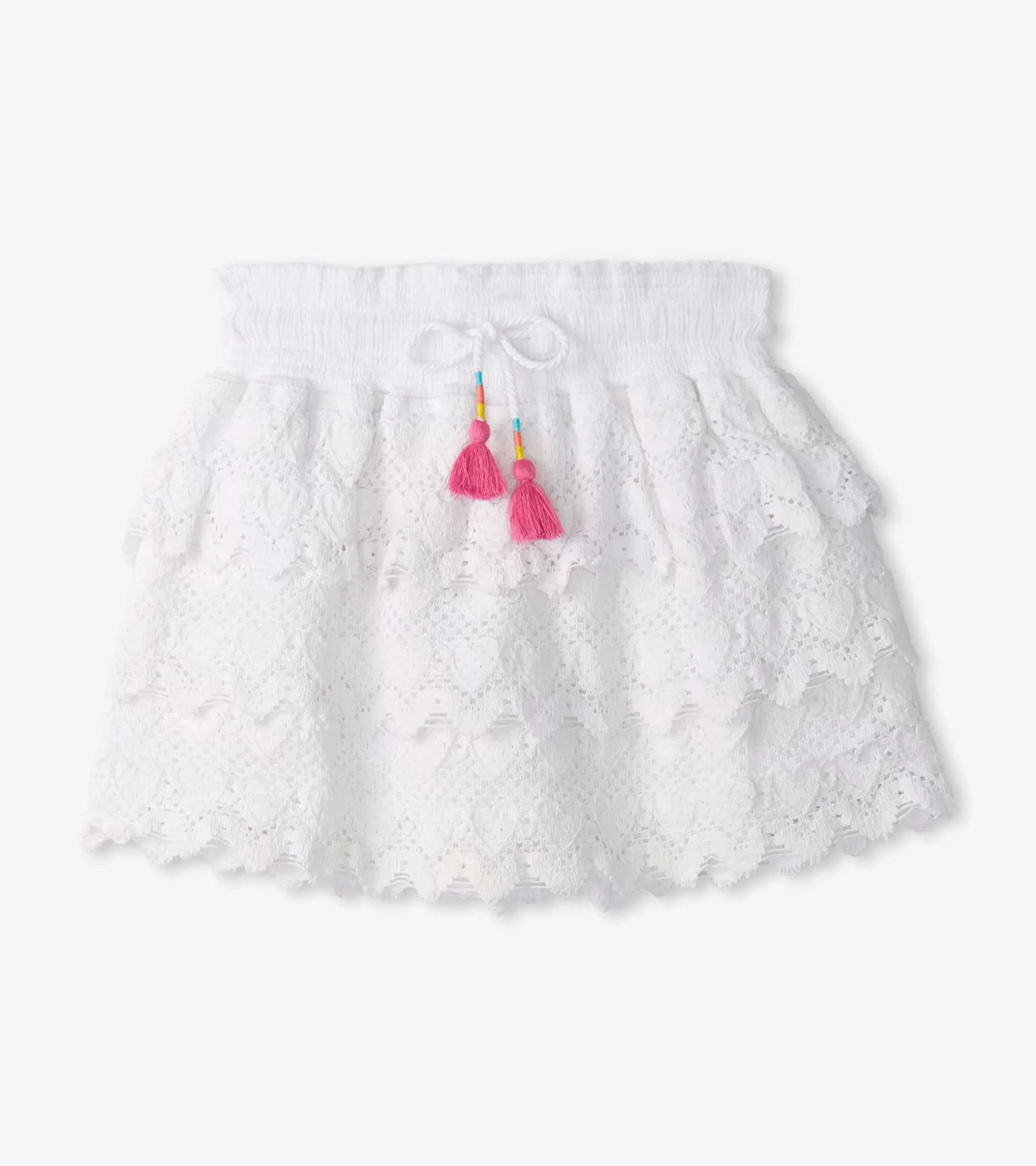 Hatley Girls White Hearts Floaty Skort Best